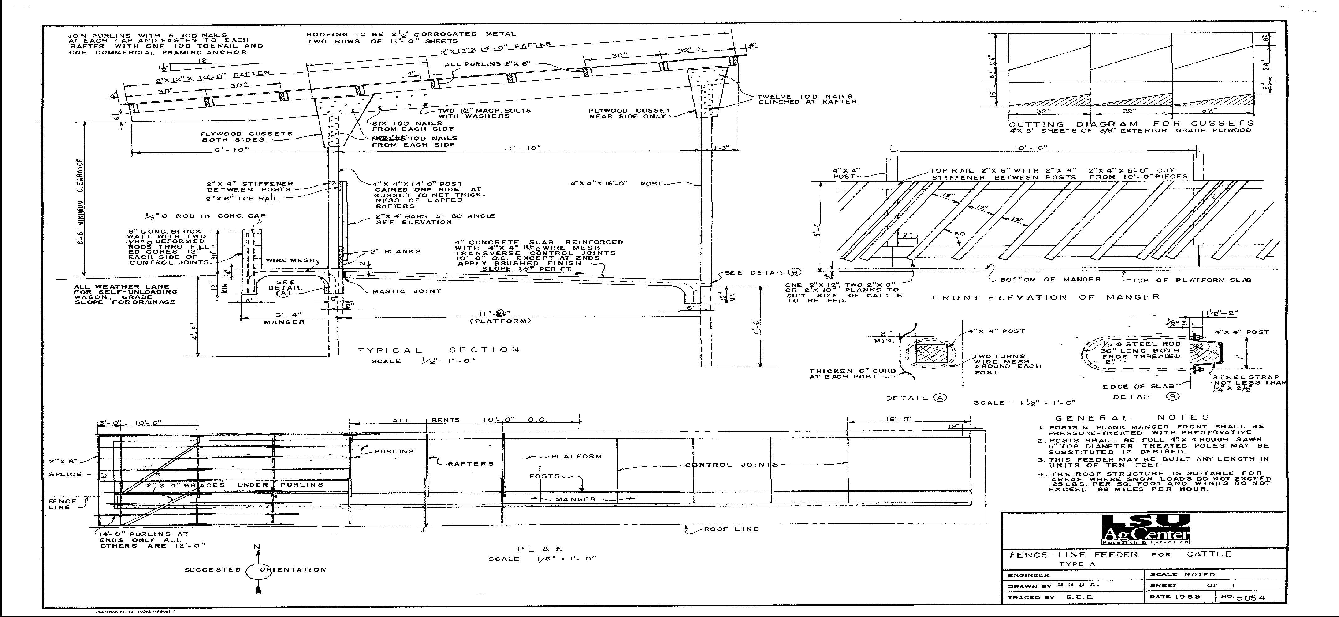Fence Line Feeder for Cattle