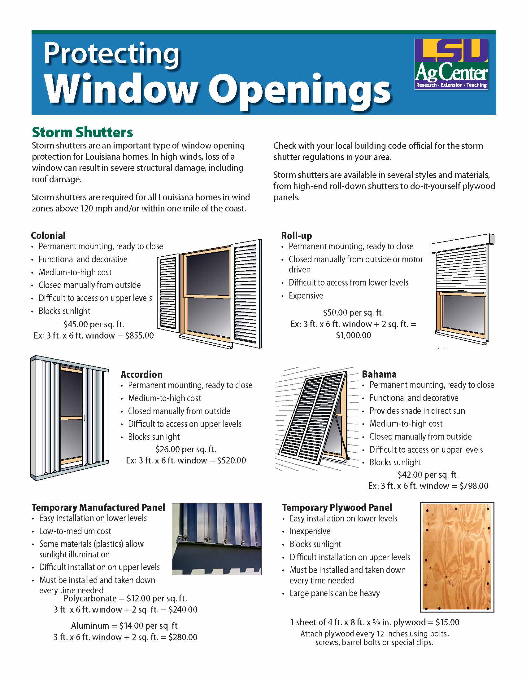 Protecting Window Openings