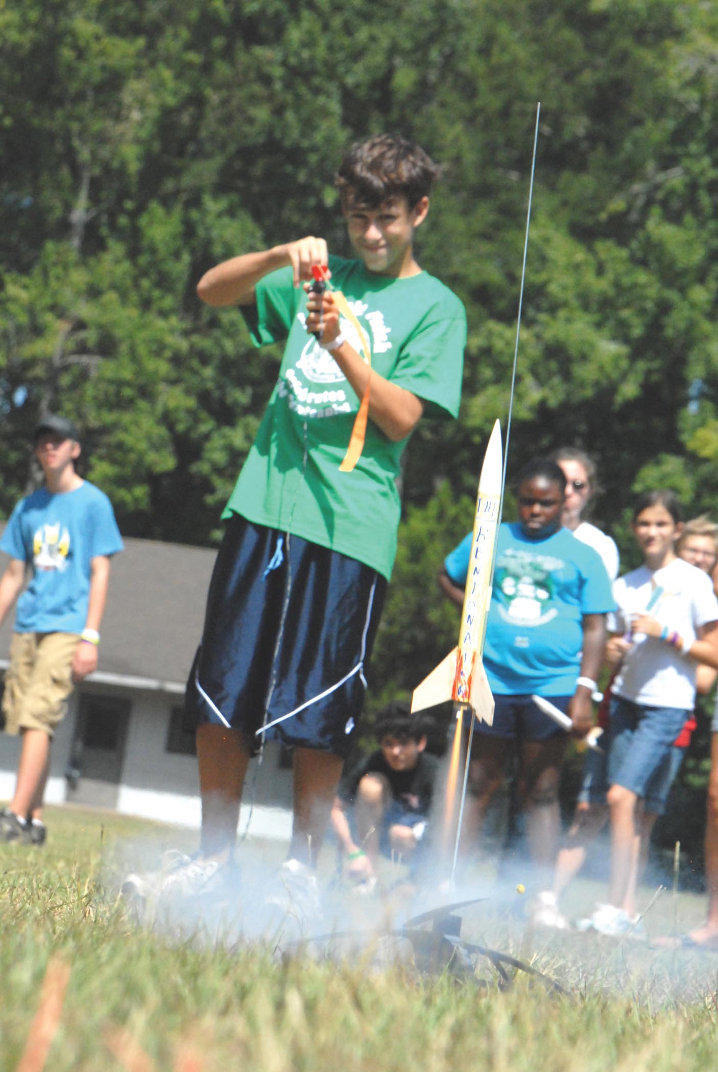 Photo of youth with blastoff
