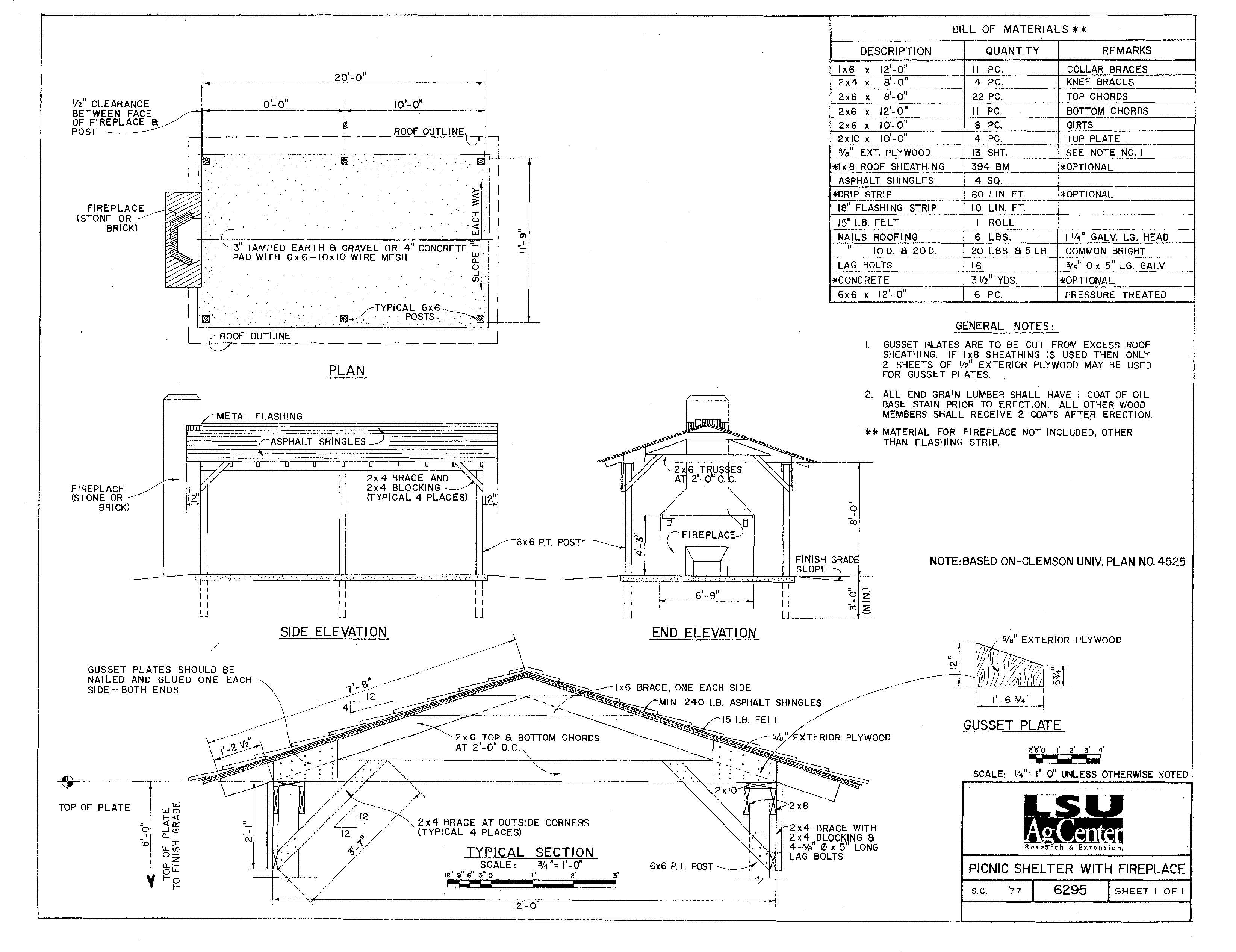 Picnic Shelter with Fireplace