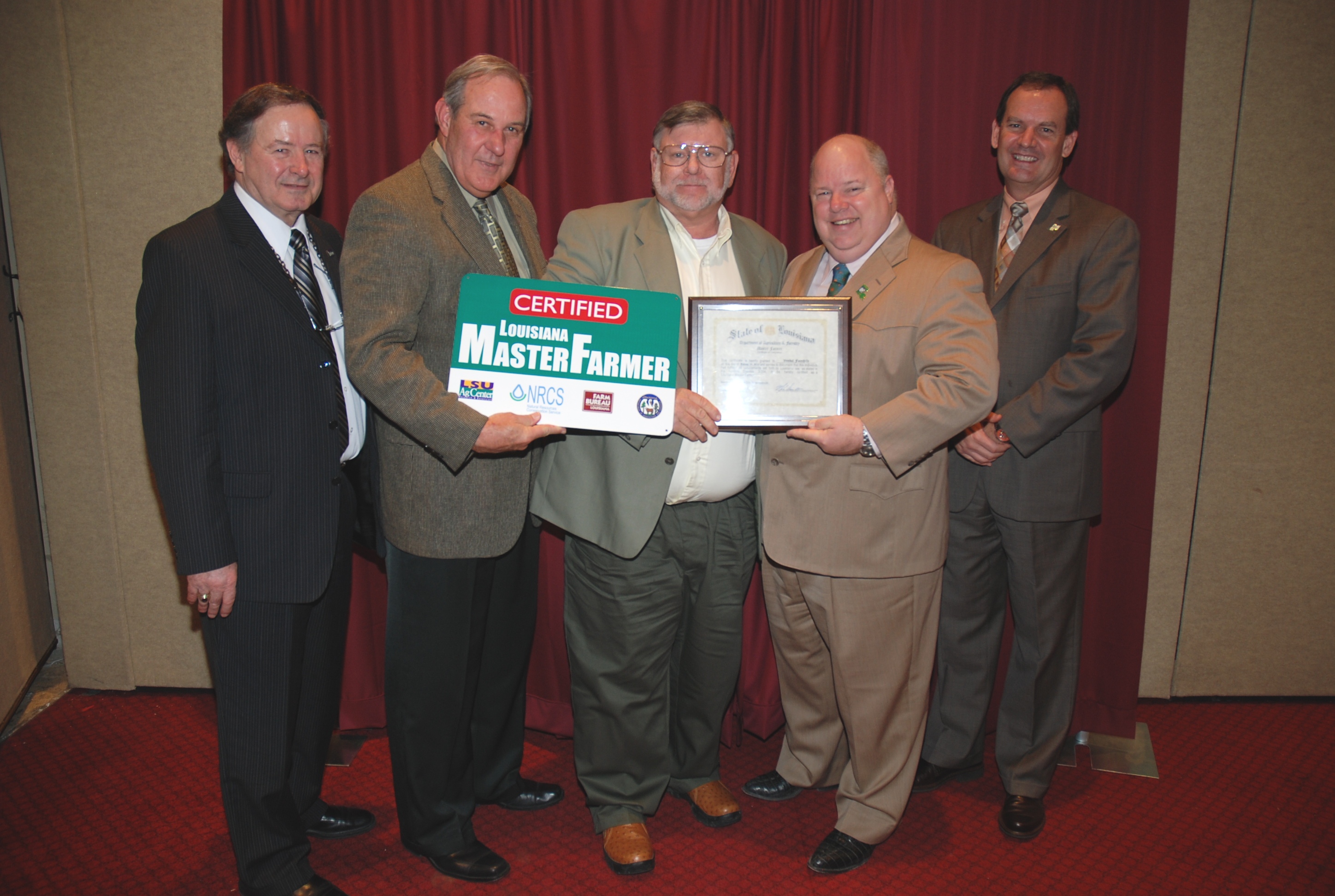 Vendal Fairchild (center), of Oak Grove in West Carroll Parish