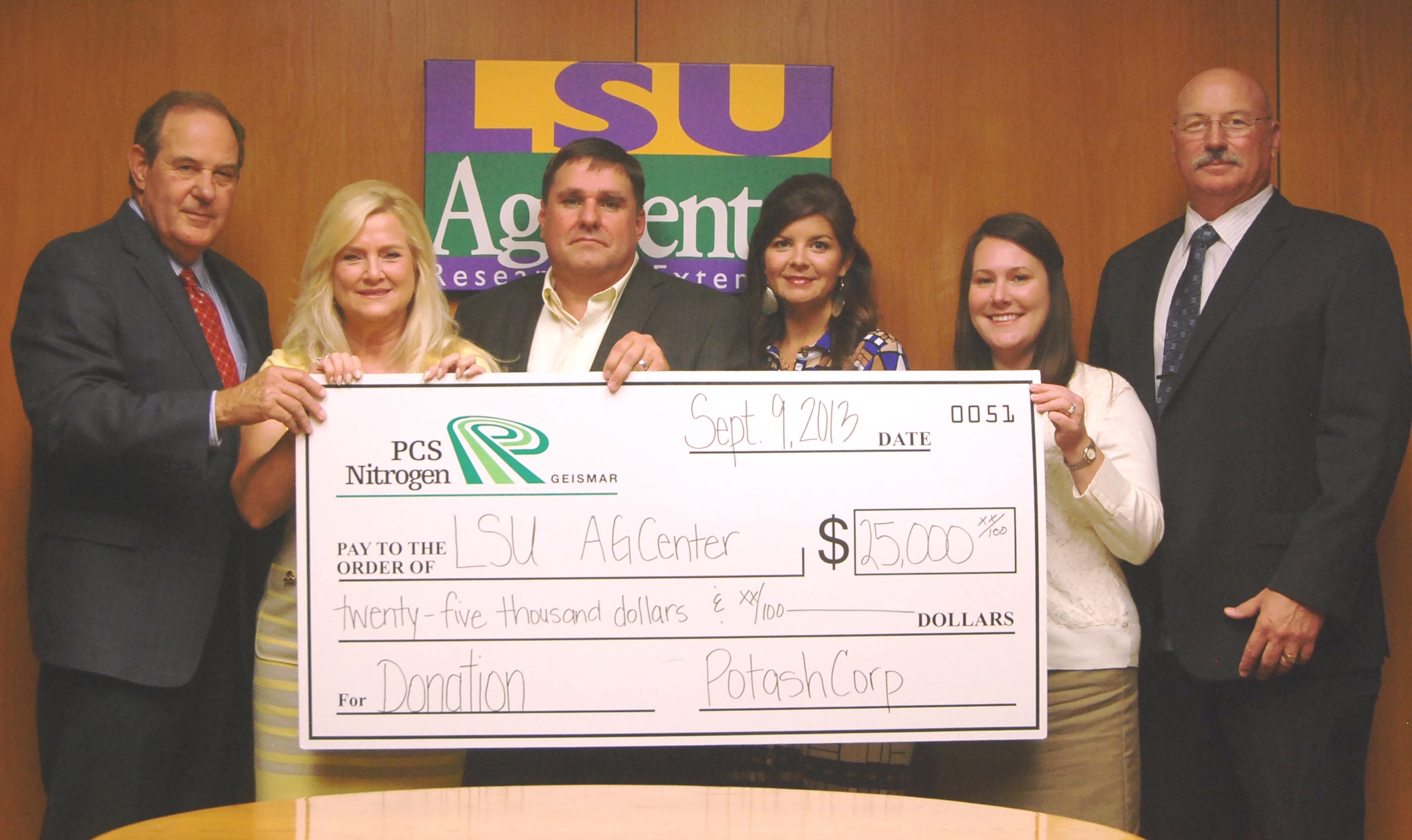 PotashCorp donates $25,000 to LSU AgCenter youth livestock program