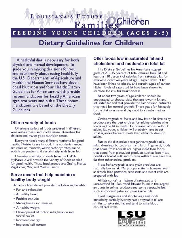 Dietary Guidelines for Children