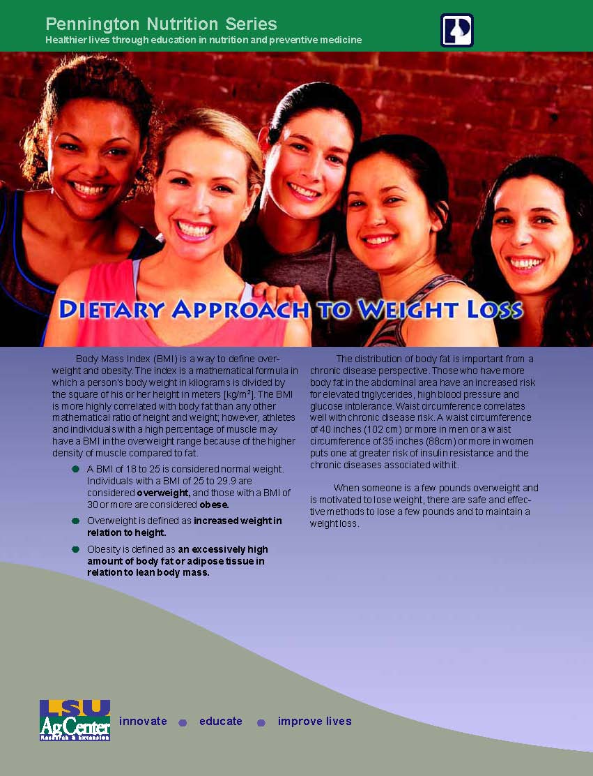 Dietary Approach to Weight Loss