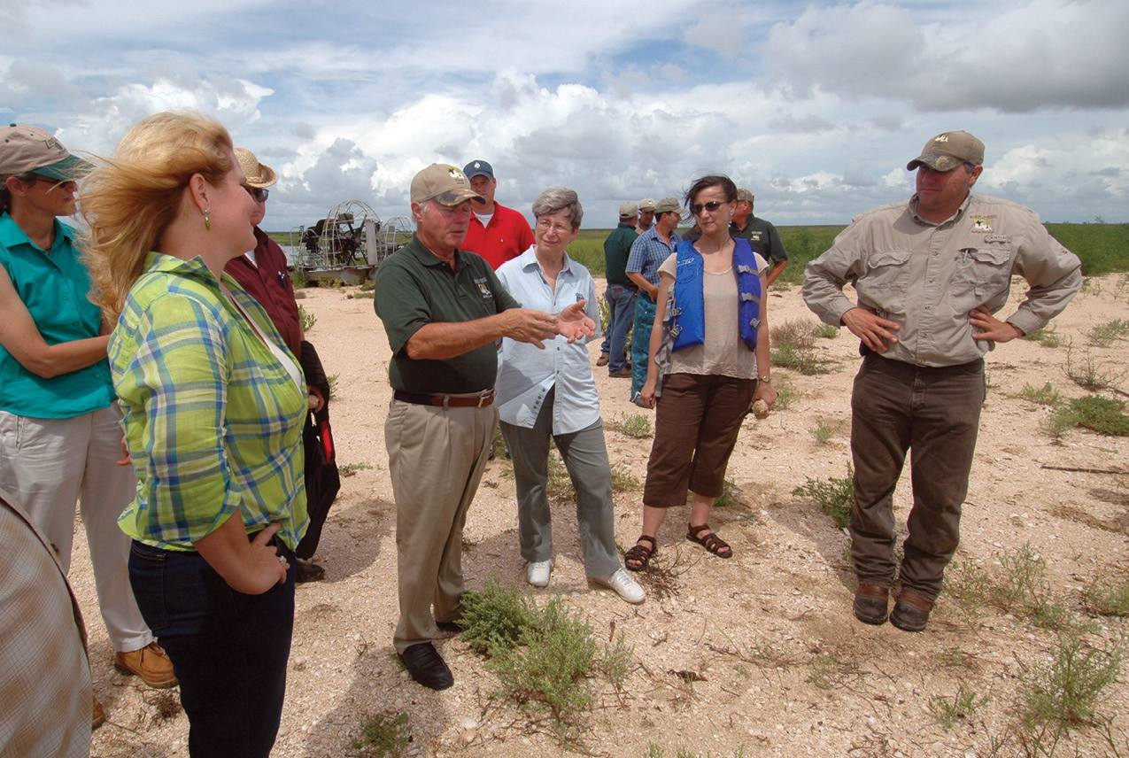 Photo of a hurricane task force meeting on the Gulf Coast