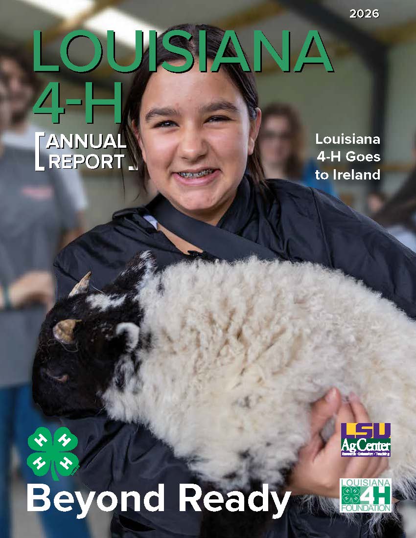 Cover page of 2026 Louisiana 4-H Annual Report.