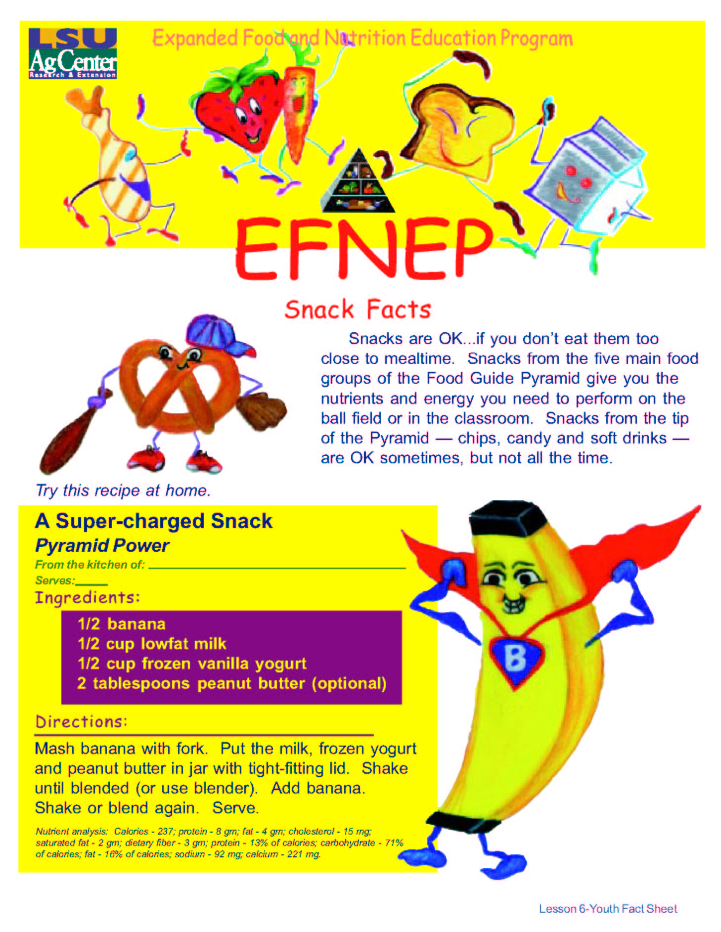 Snack Facts (Youth Fact Sheet)