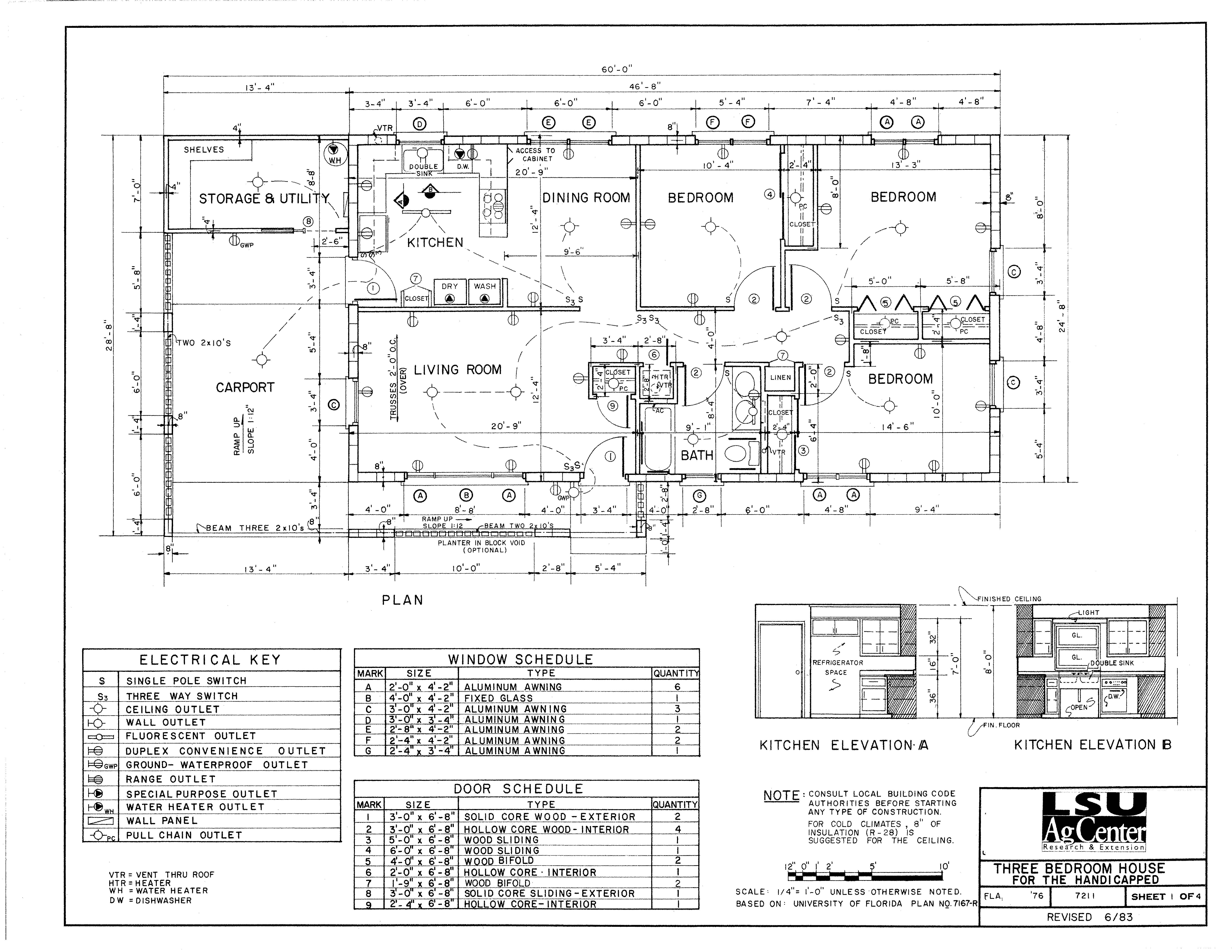 Three Bedroom House for the Handicapped