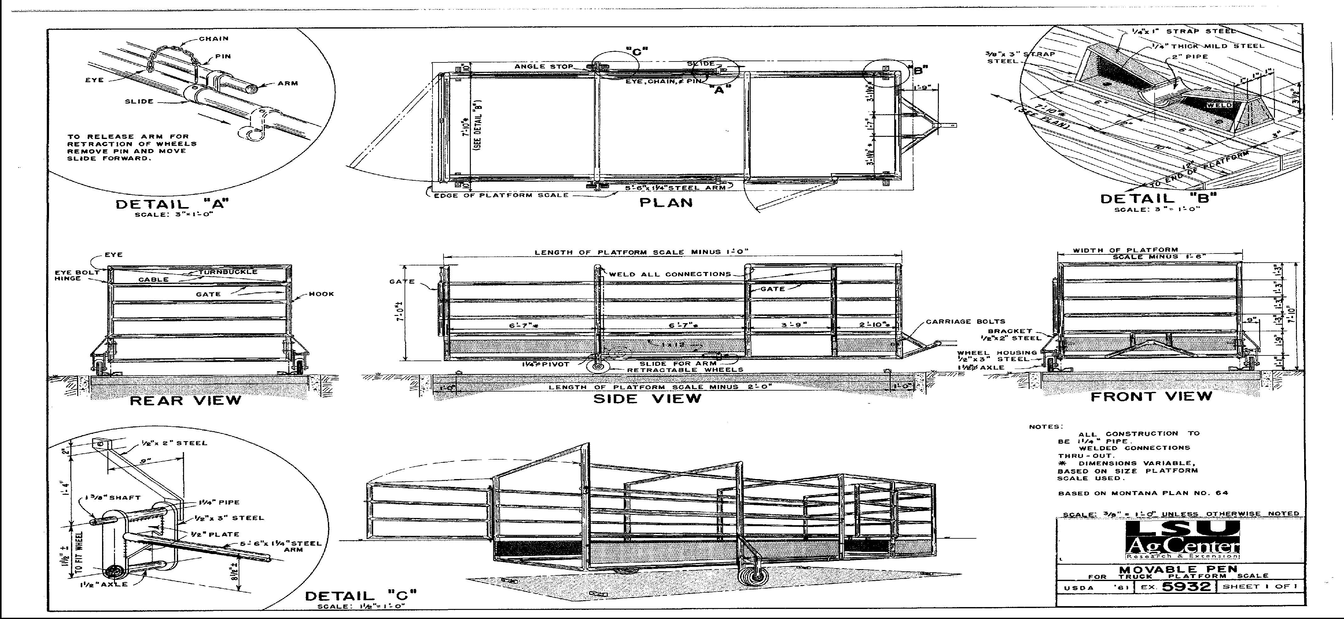 Movable Pen for Truck Platform Scale
