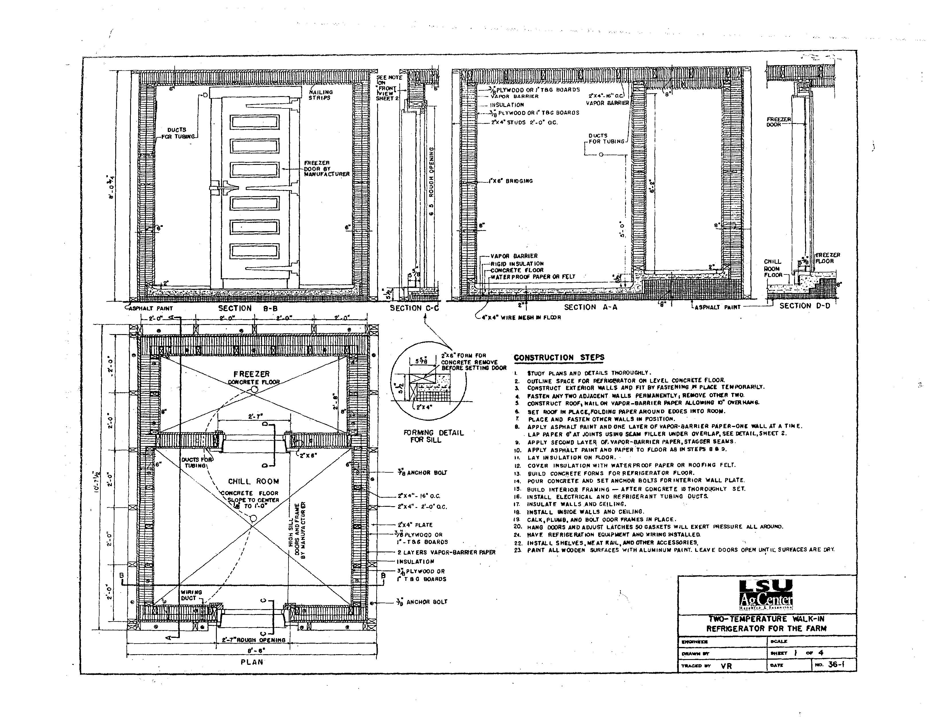 2 Temperature Walk-in Refrigerator