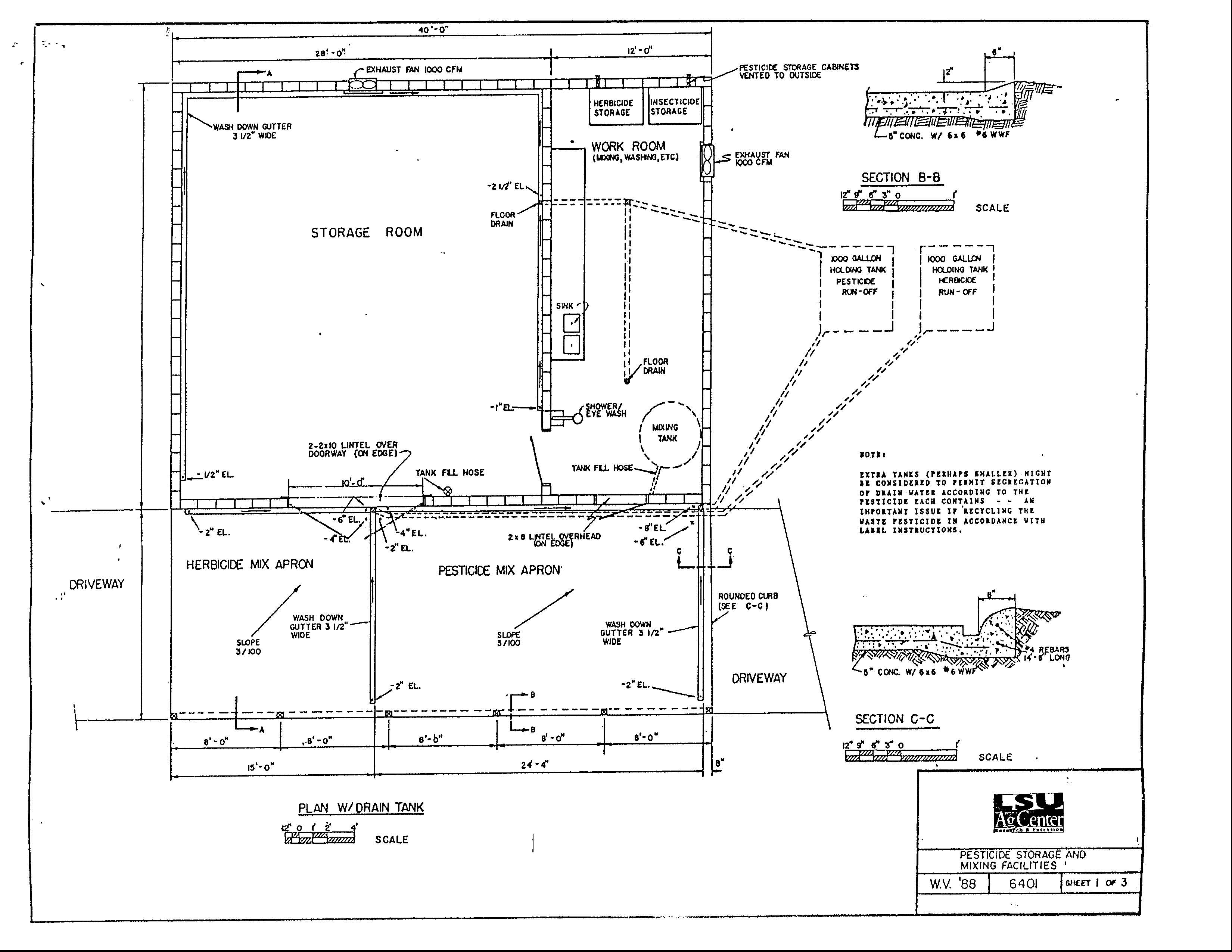 Pesticide Storage and Mixing Facilities