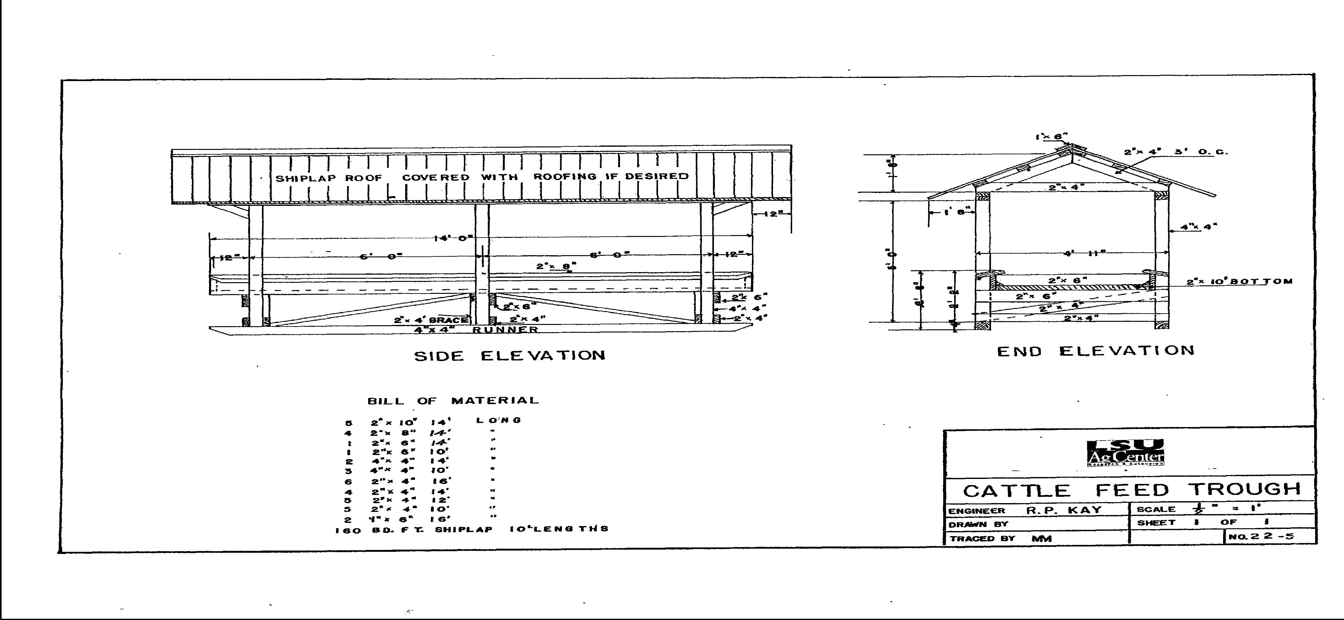 Cattle Feed Trough