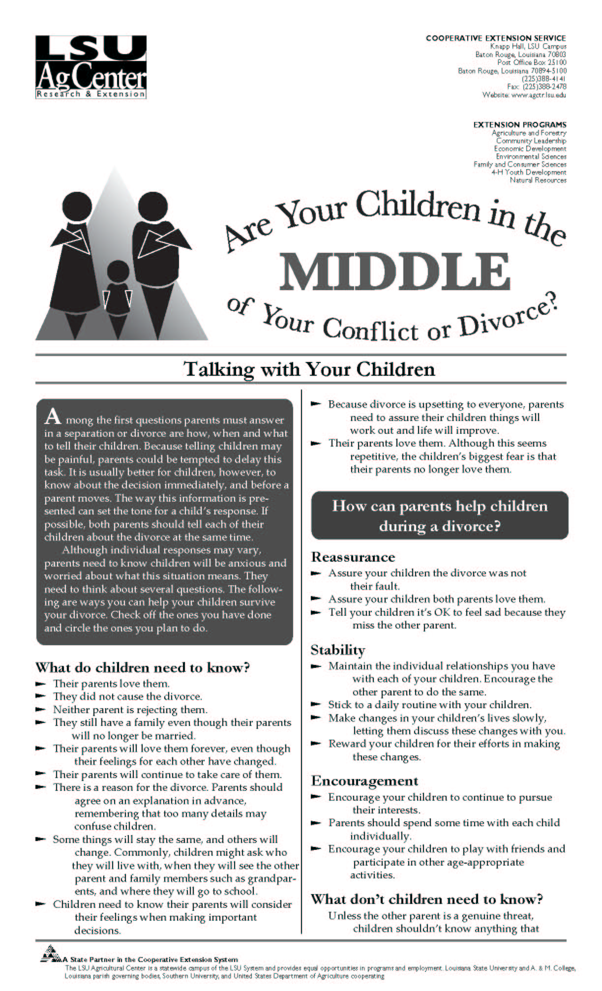 Children in the Middle Series:  Talking With Your Children