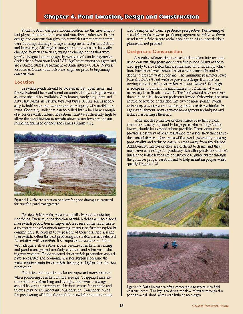 Pond Location Design And Construction