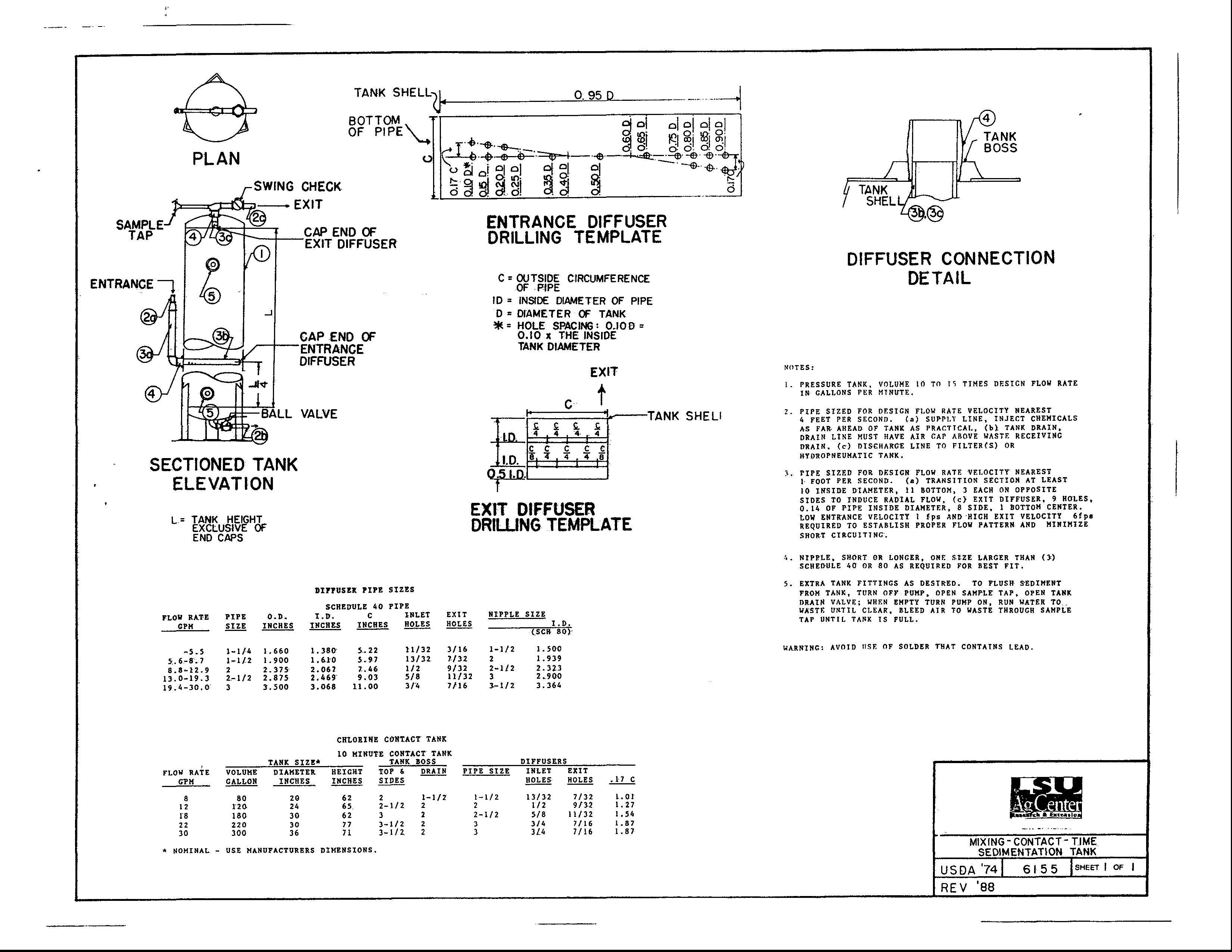 Mixing - Contact - Time Sedimentation Tank