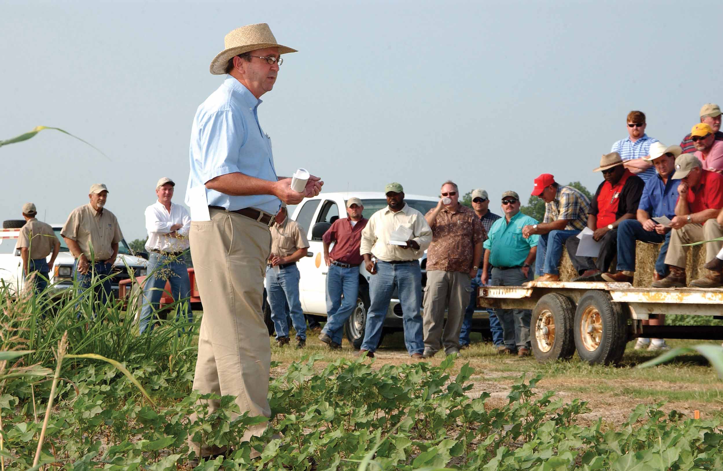 P. Roy Vidrine addressing participants at the annual field day