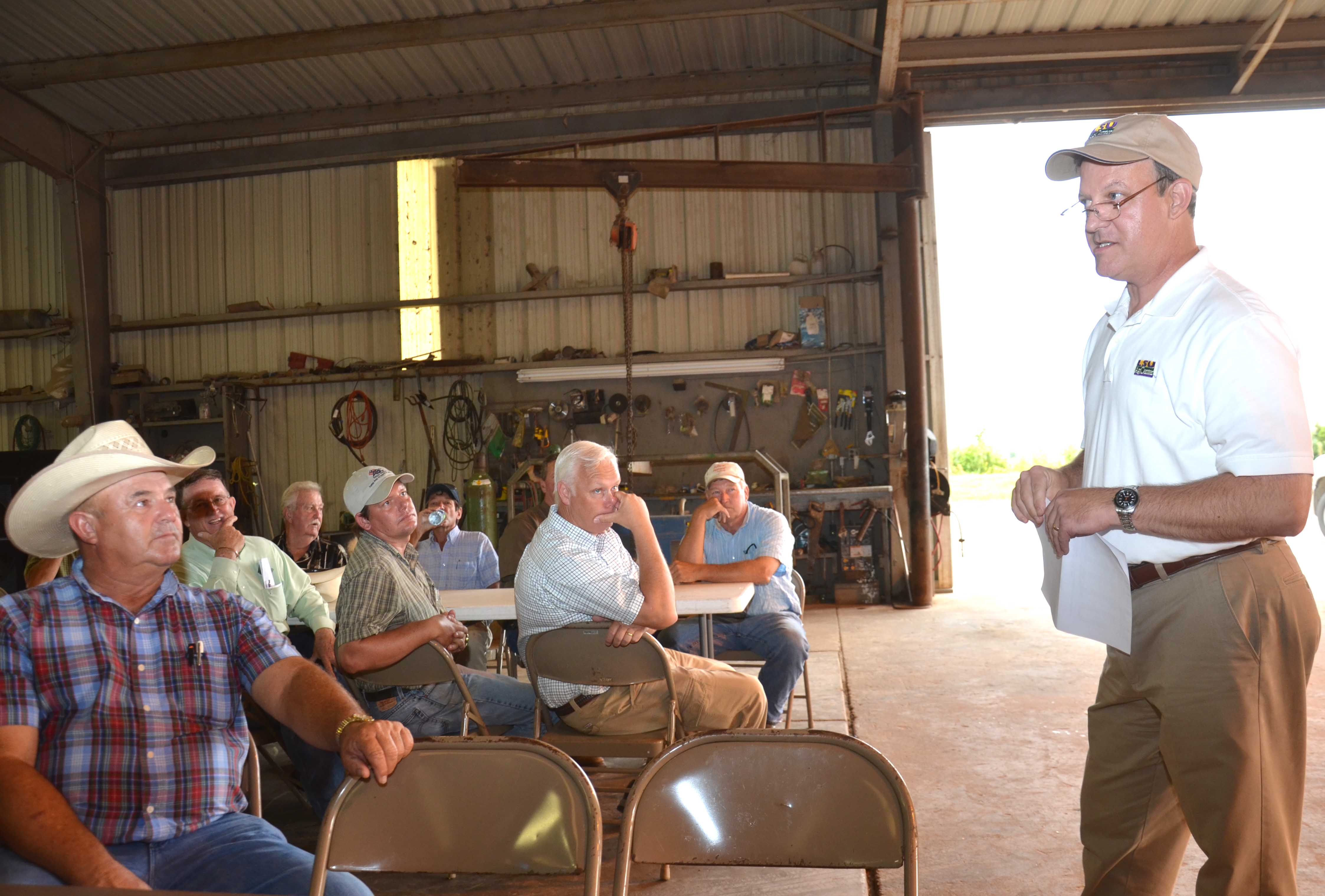 Mike Salassi at the Rice Field Day