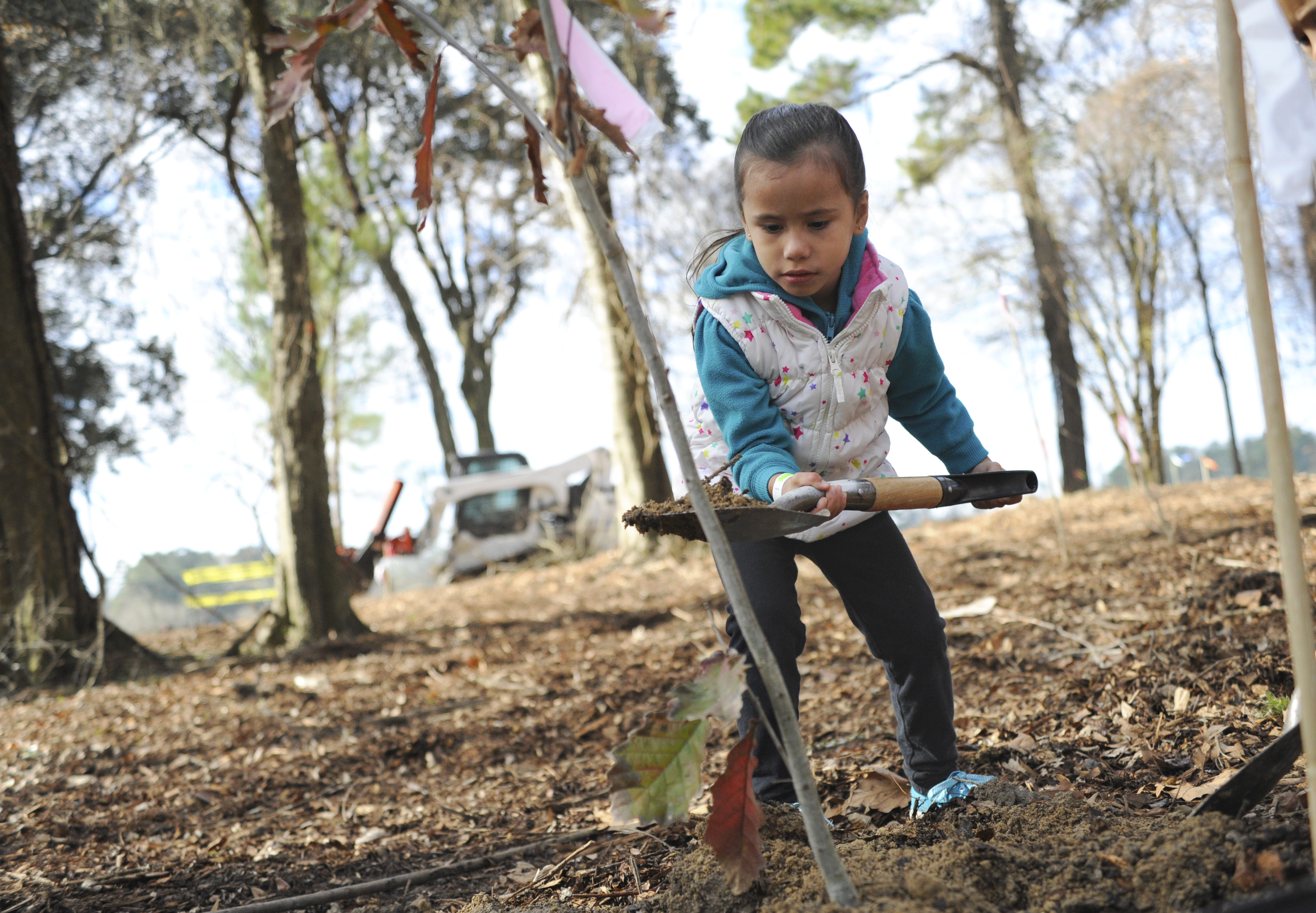 Tree planting childrens activities highlight Arbor Day at Burden
