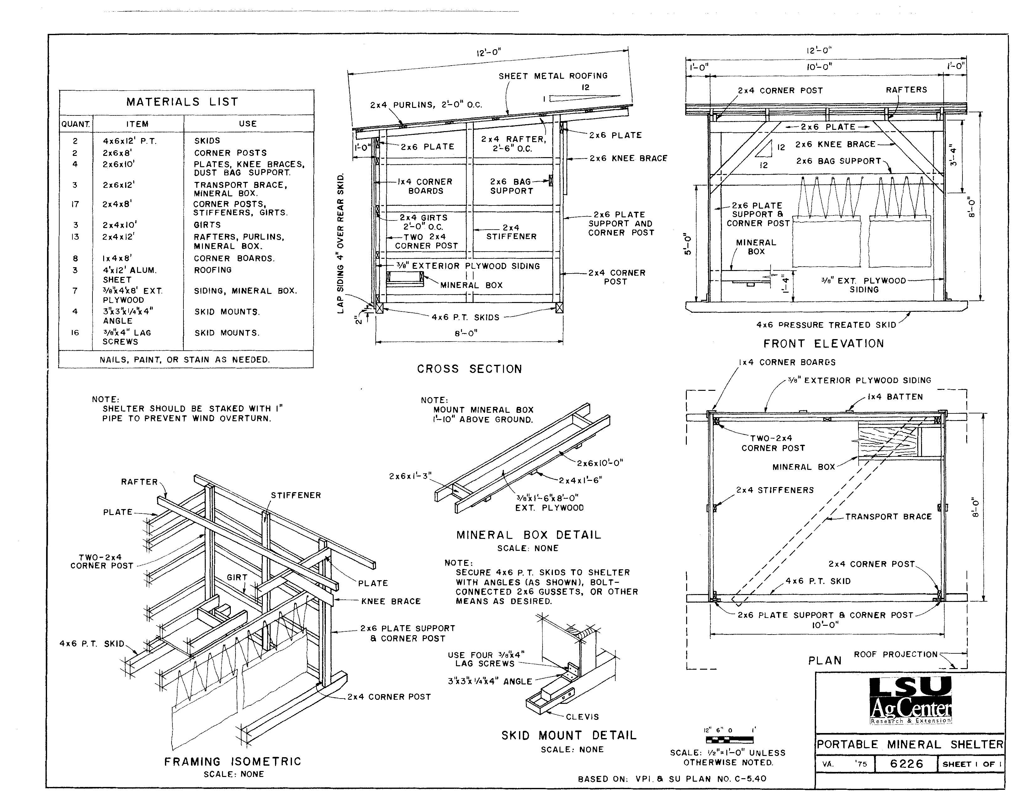Portable Mineral Shelter