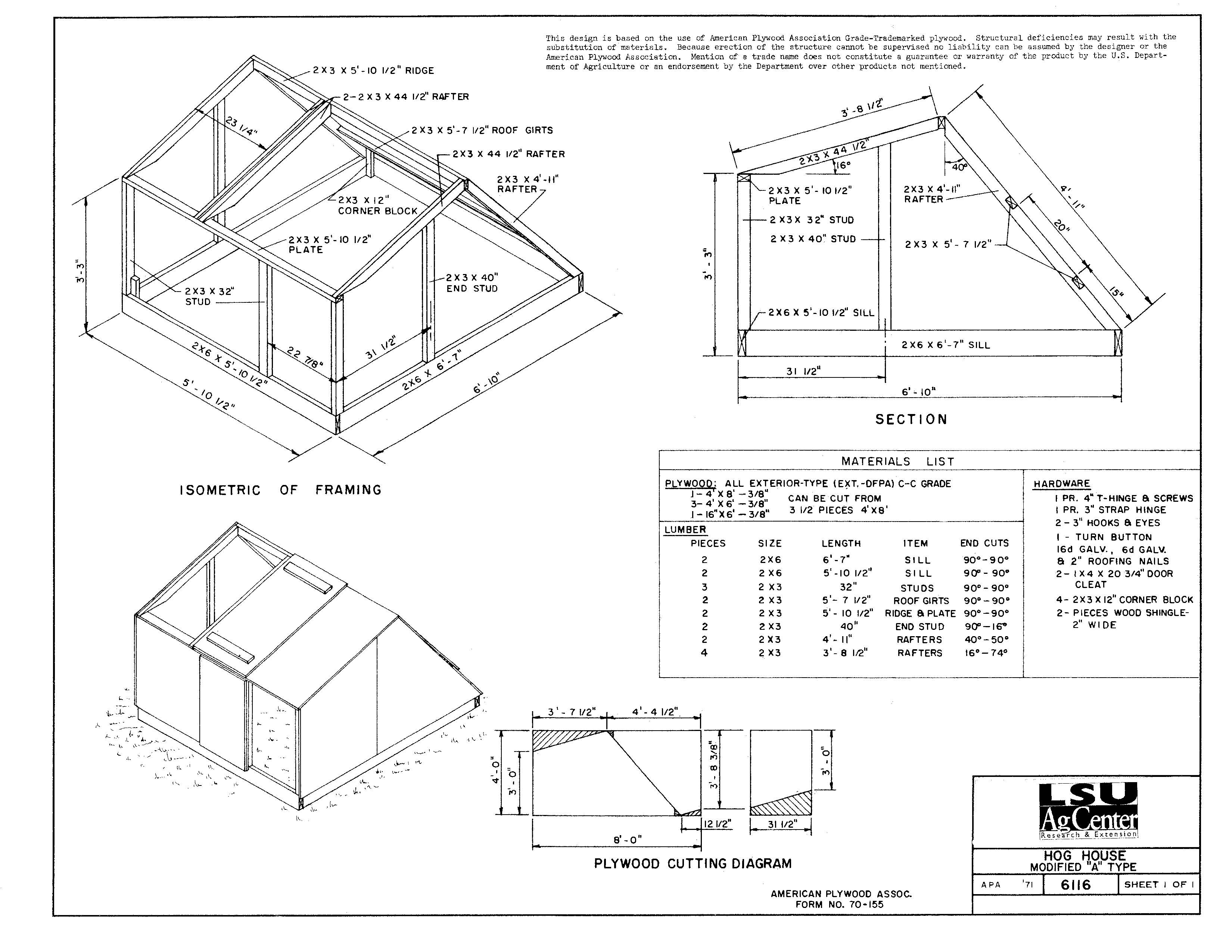 Hog House (Modified Type "A")