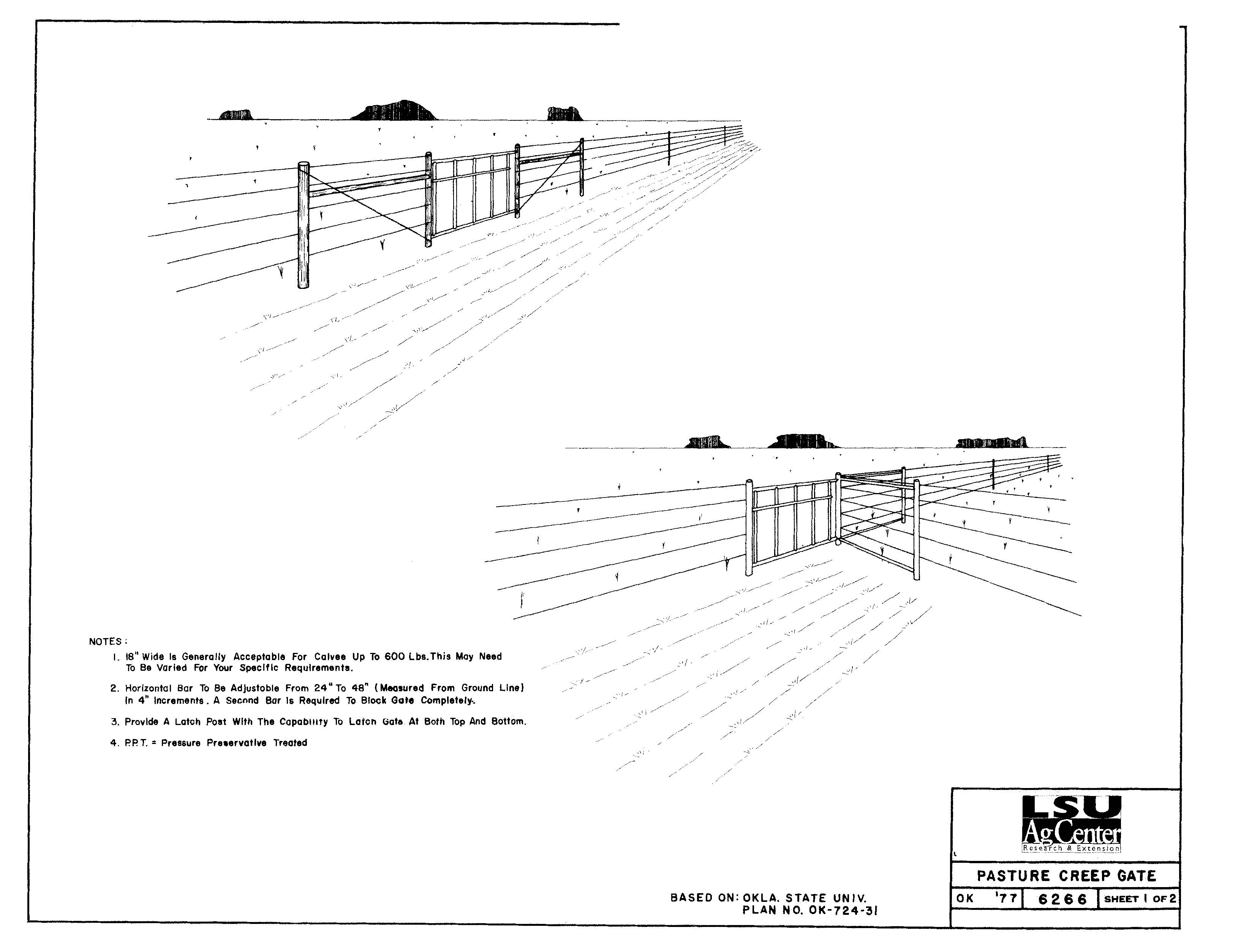 Pasture Creep Gate