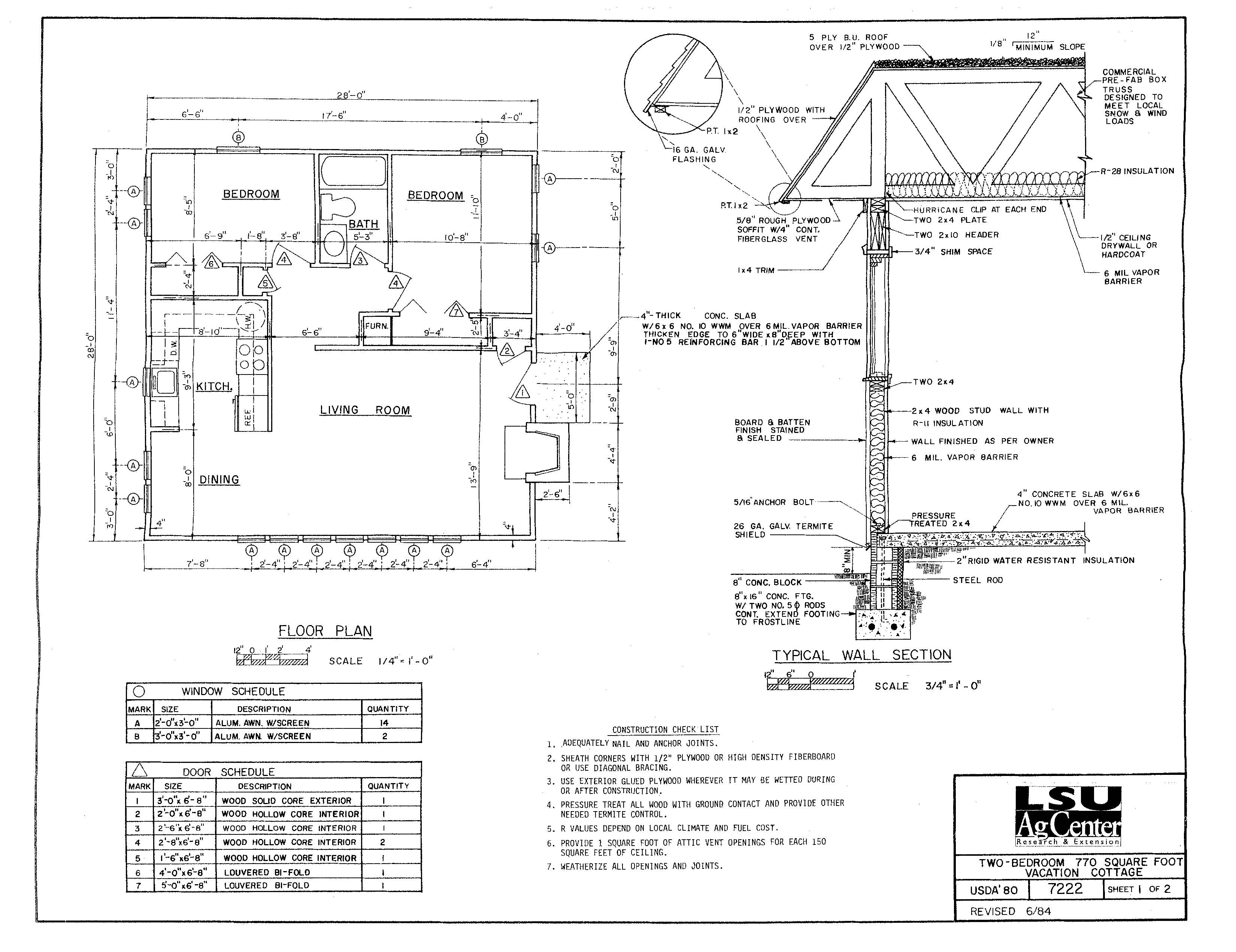 2 Bedroom 770 Sq. Ft. Vacation cottage