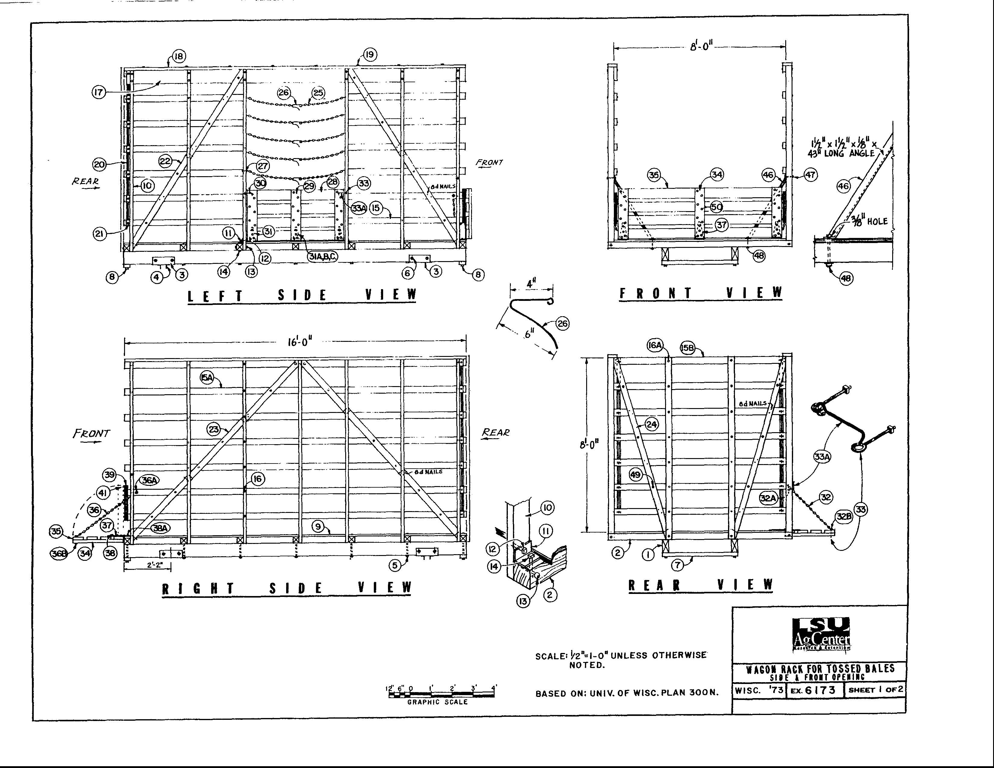 Wagon Rack for Tossed Bales