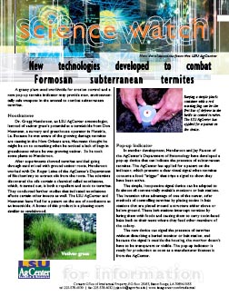 New Technologies Developed to Combat Formosan Subterranean Termites