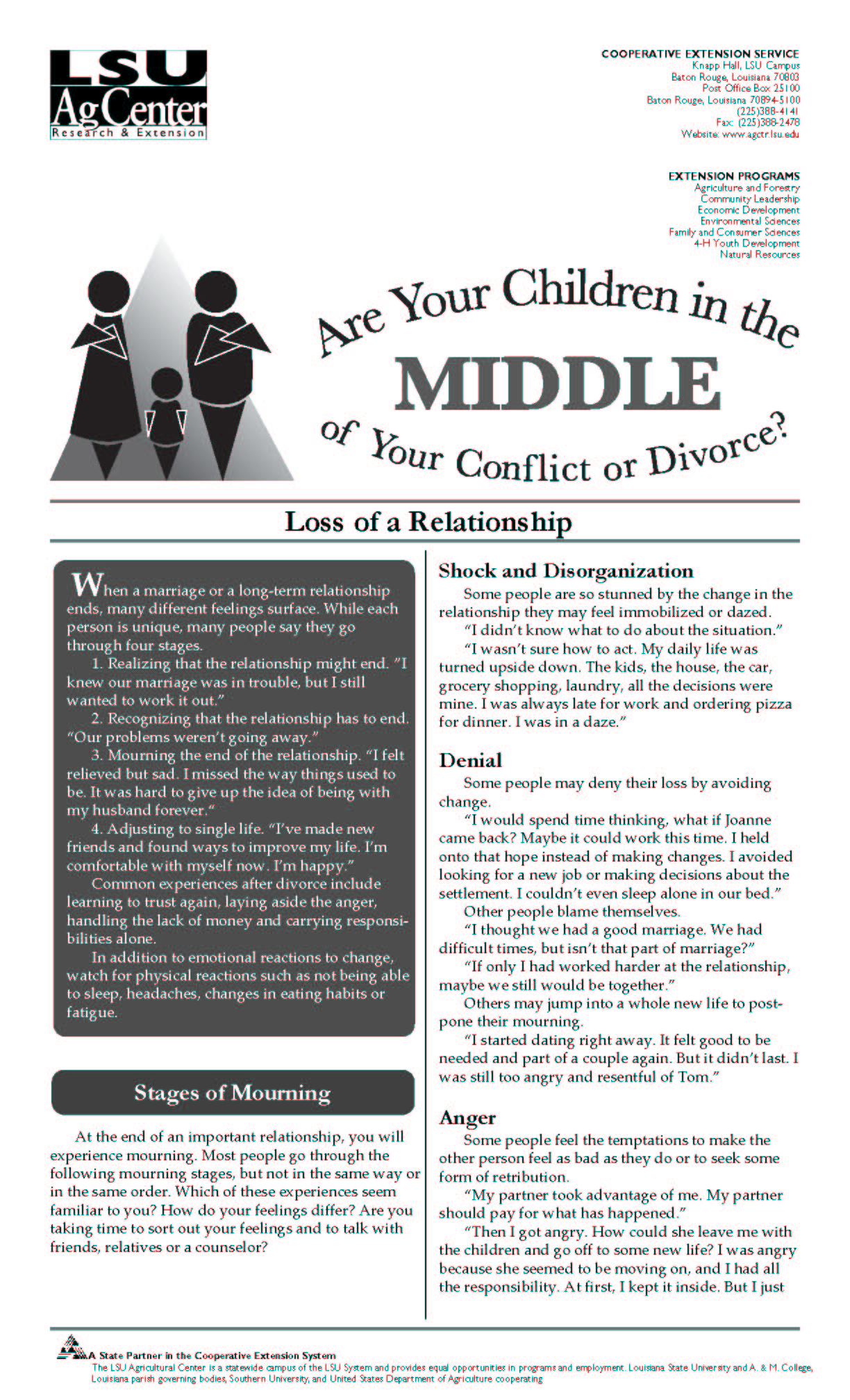Children in the Middle Series:  Loss of a Relationship