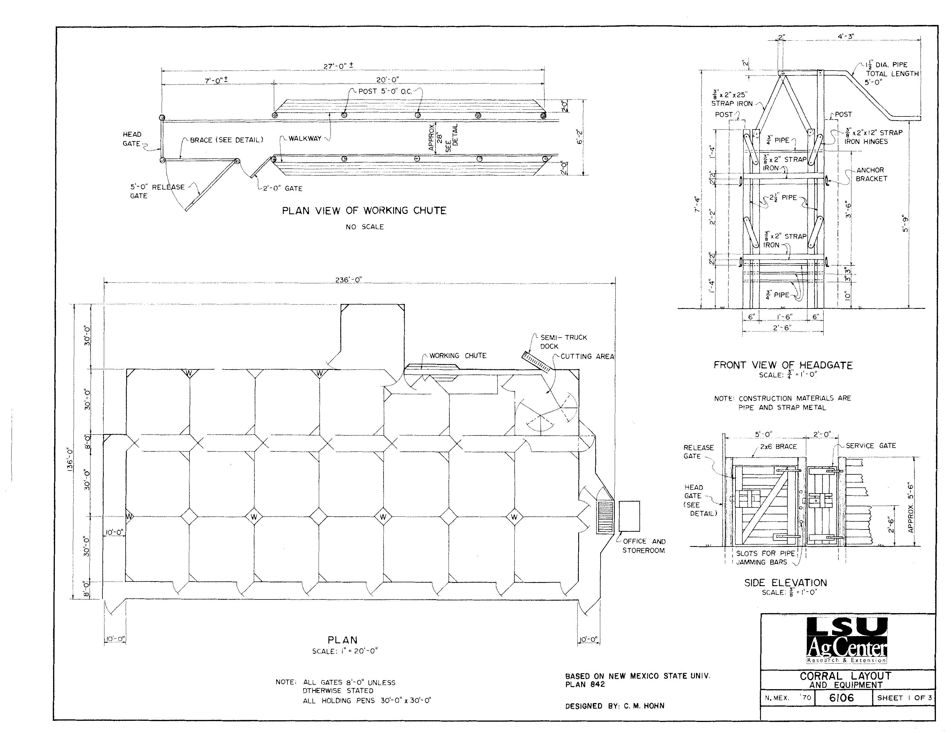 Corral Layout and Equipment