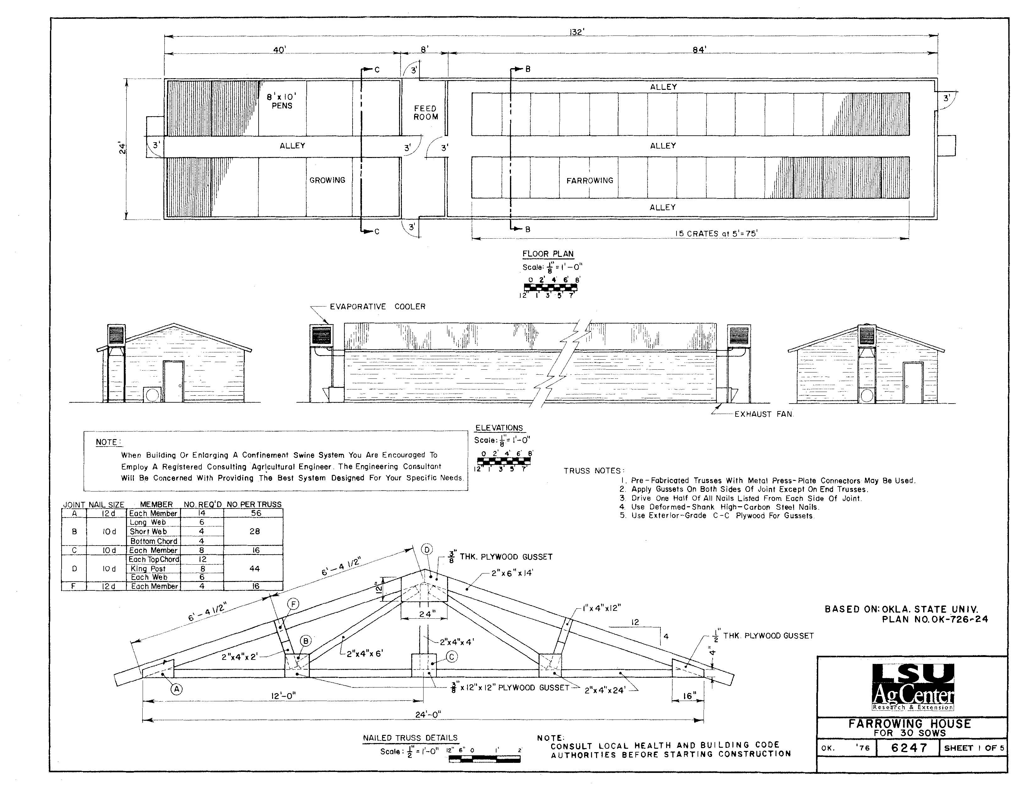 Farrowing House for 30 Sows