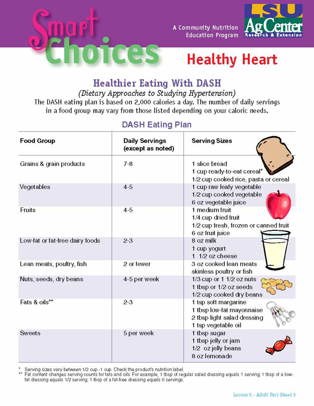 Smart Choices:  Healthier Eating With DASH