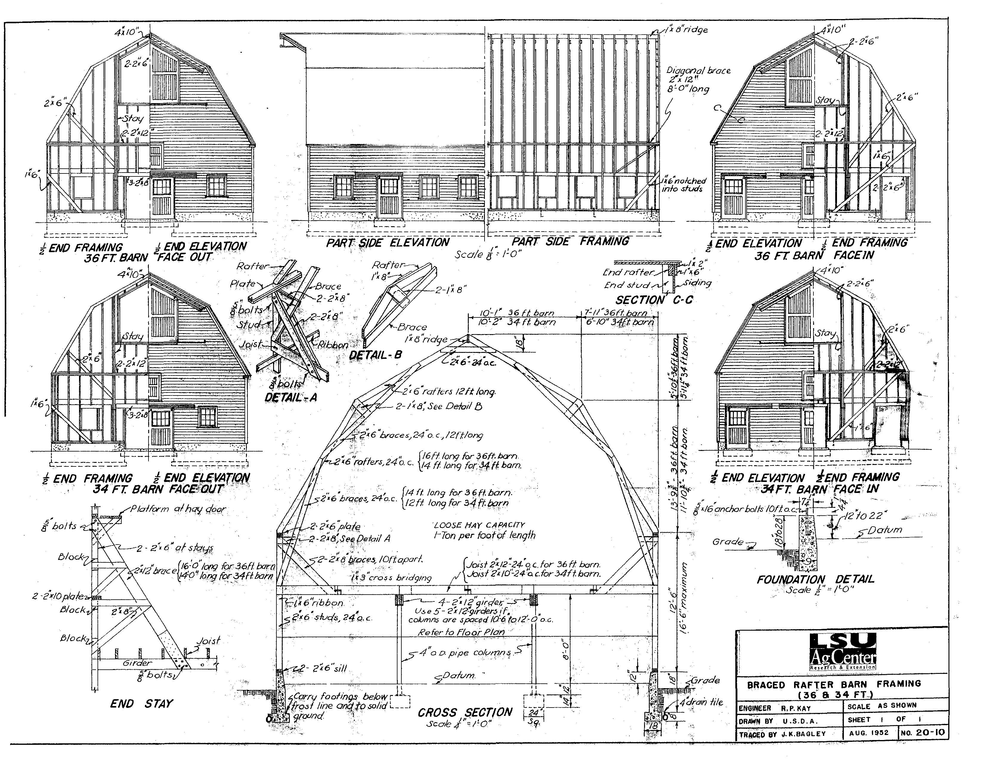 Barn Framing - Braced Rafter