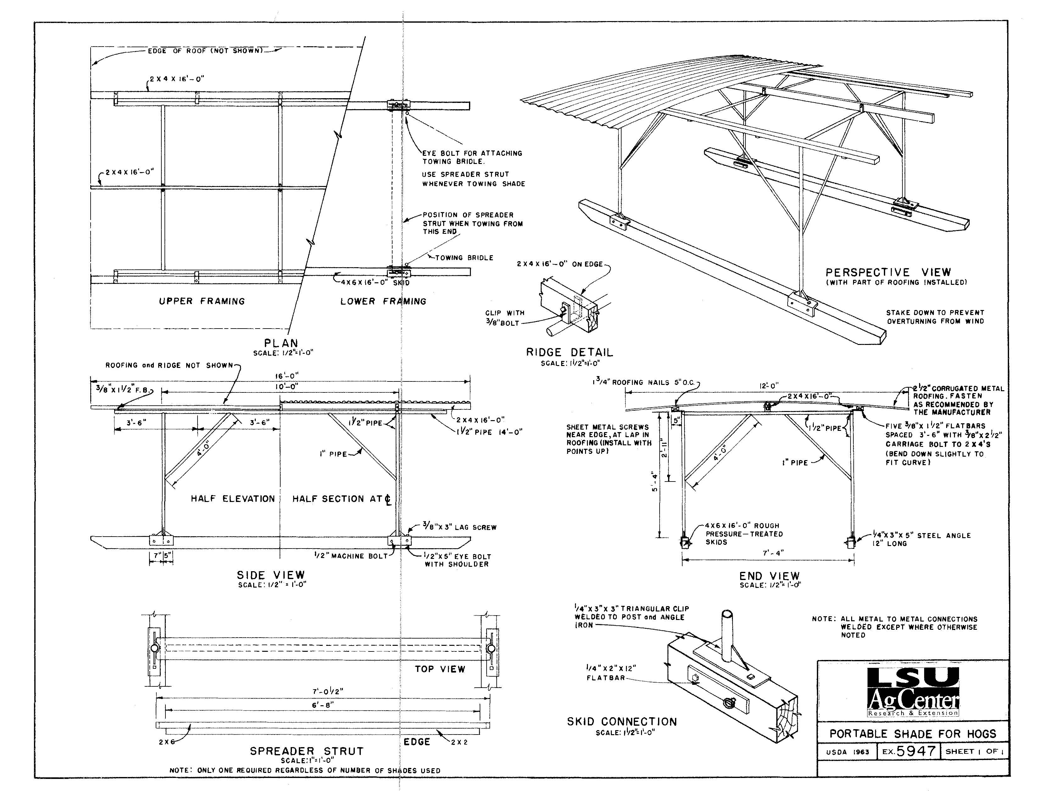 Portable Shade for Hogs