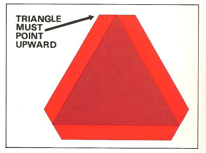 The slow moving vehicle emblem.