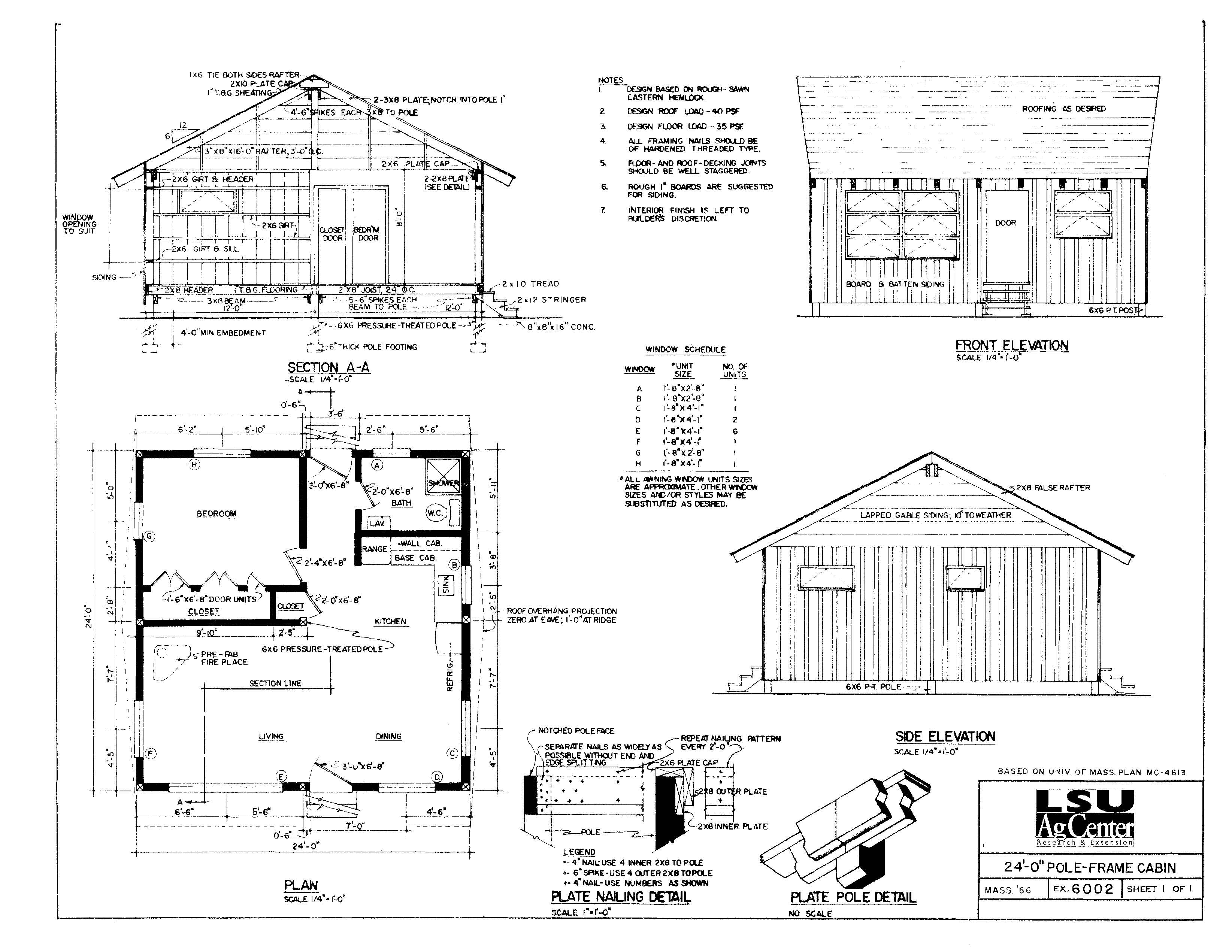24 Pole Frame Cabin