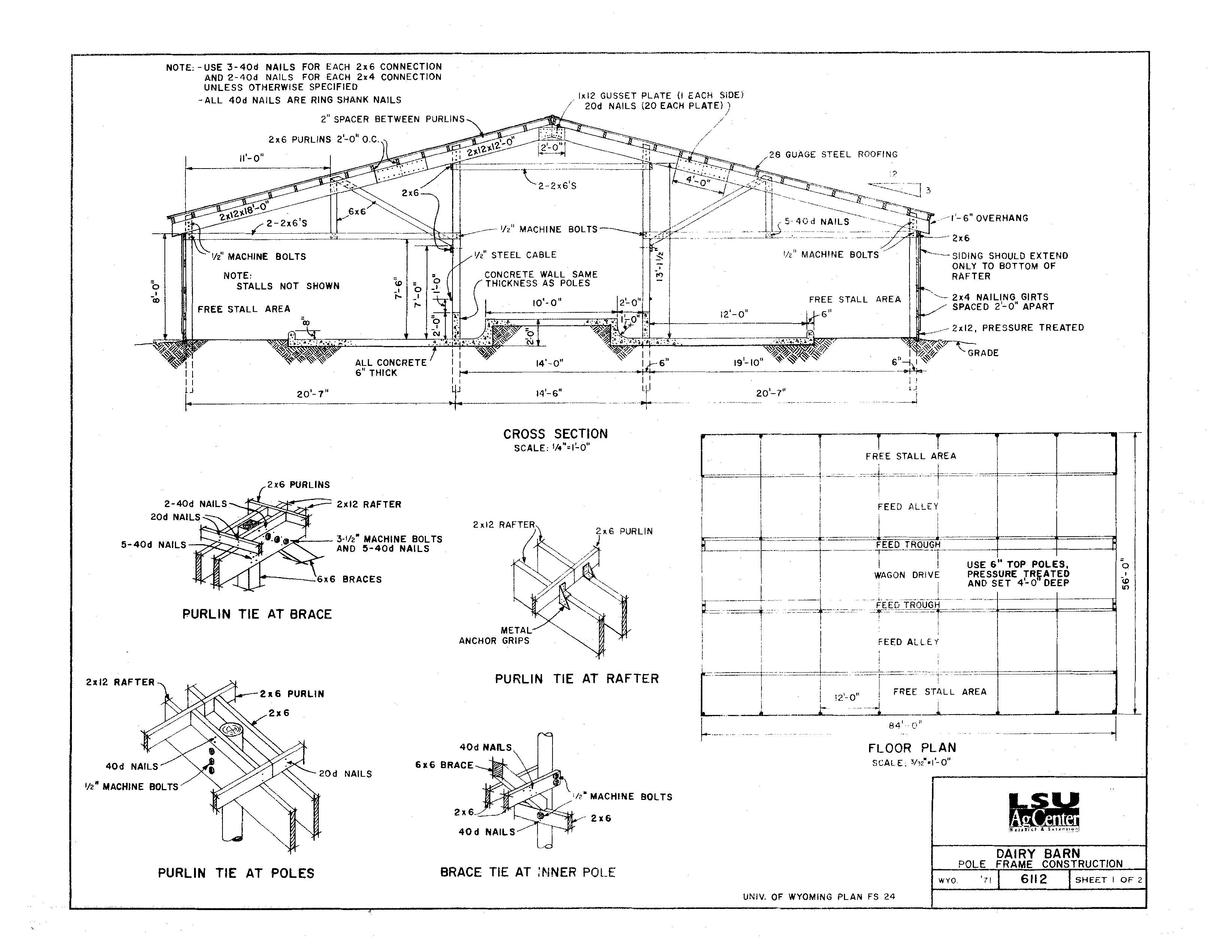 Dairy Barn Pole Construction