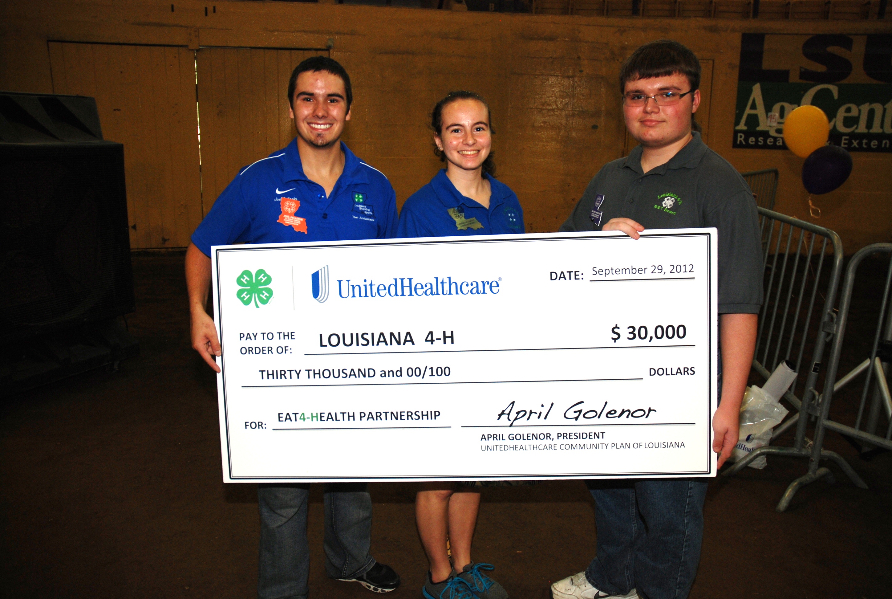 Donation to 4-H