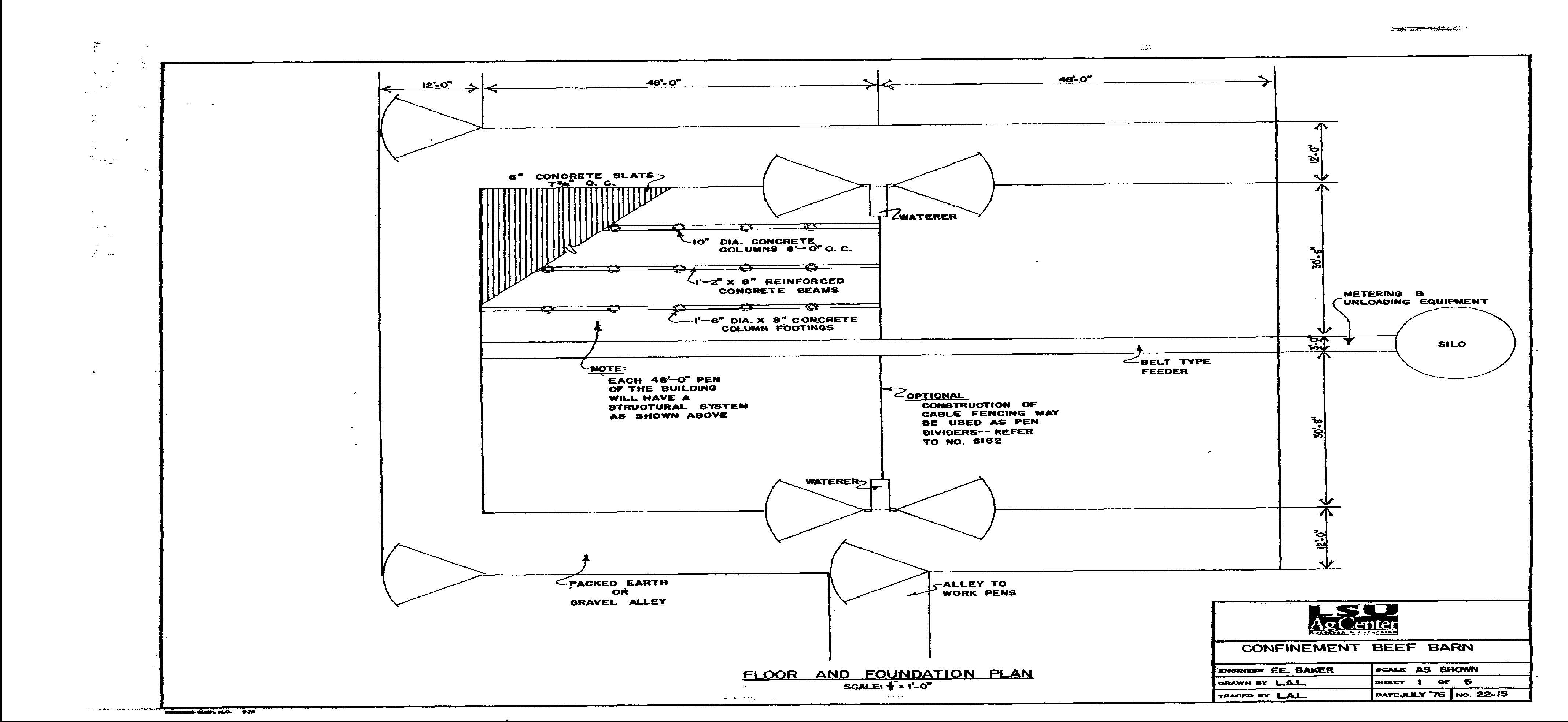 Confinement Beef Barn (gable roof)