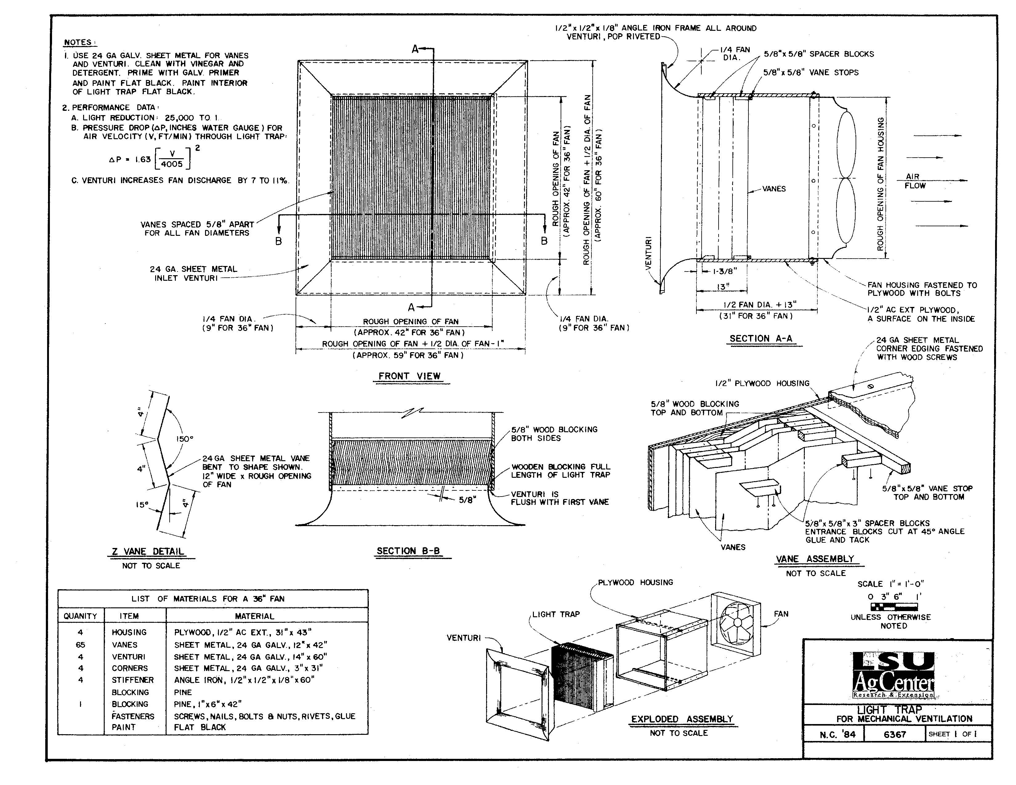 Light Trap for Mechanical Ventilation