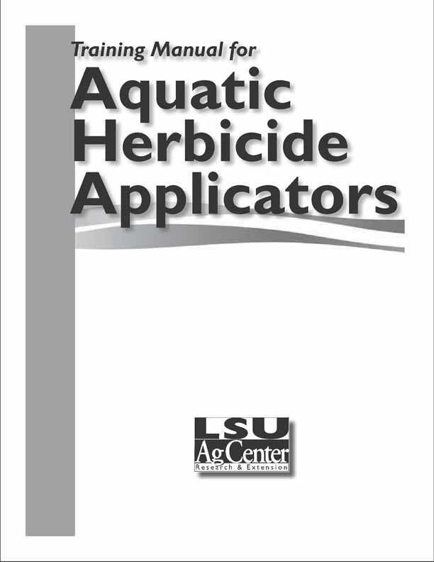 Training Manual for Aquatic Herbicide Applicators