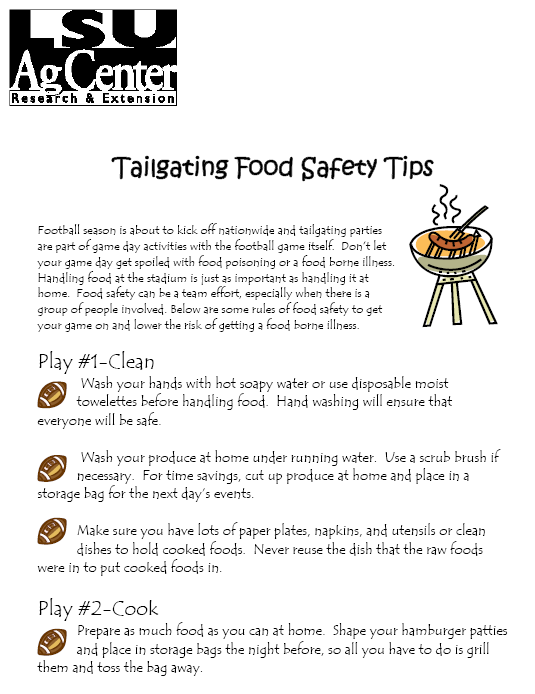 Tailgating Food Safety