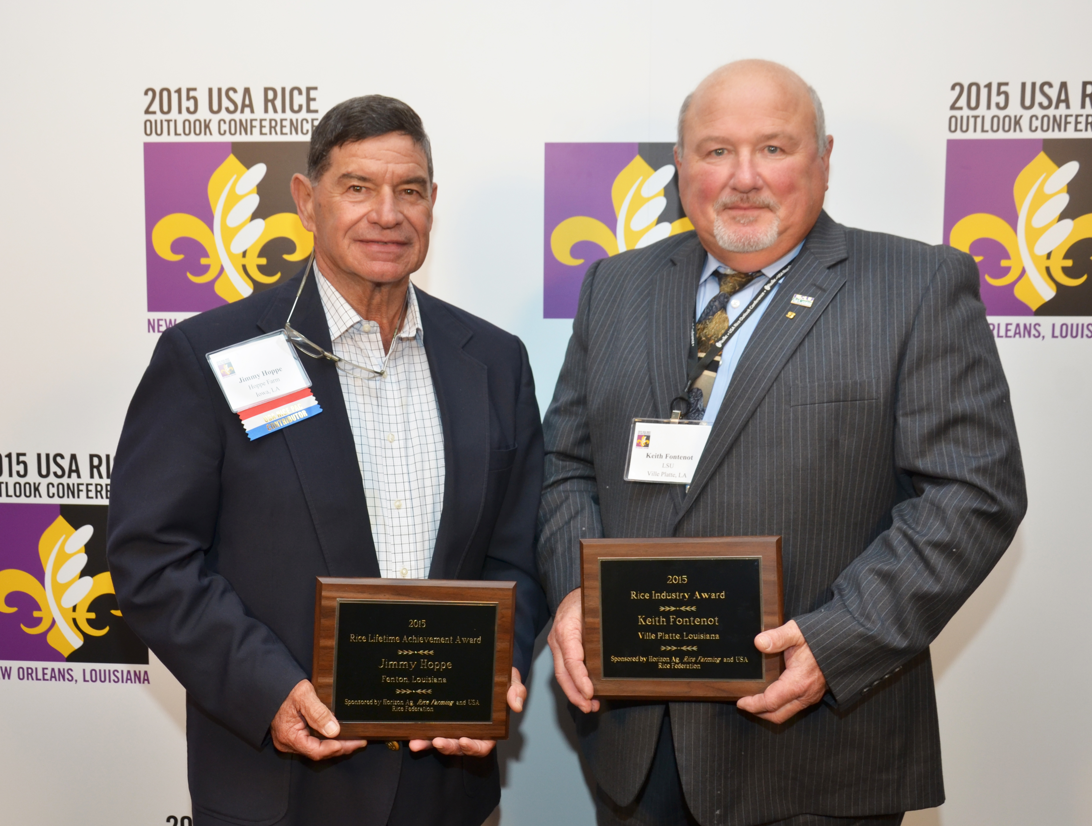 AgCenter agent La. farmer receive rice awards
