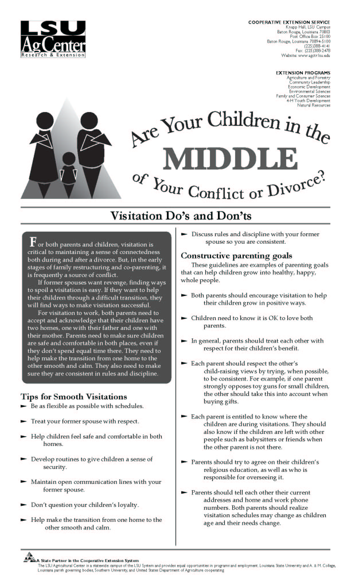 Children in the Middle Series:  Visitation Dos and Donts