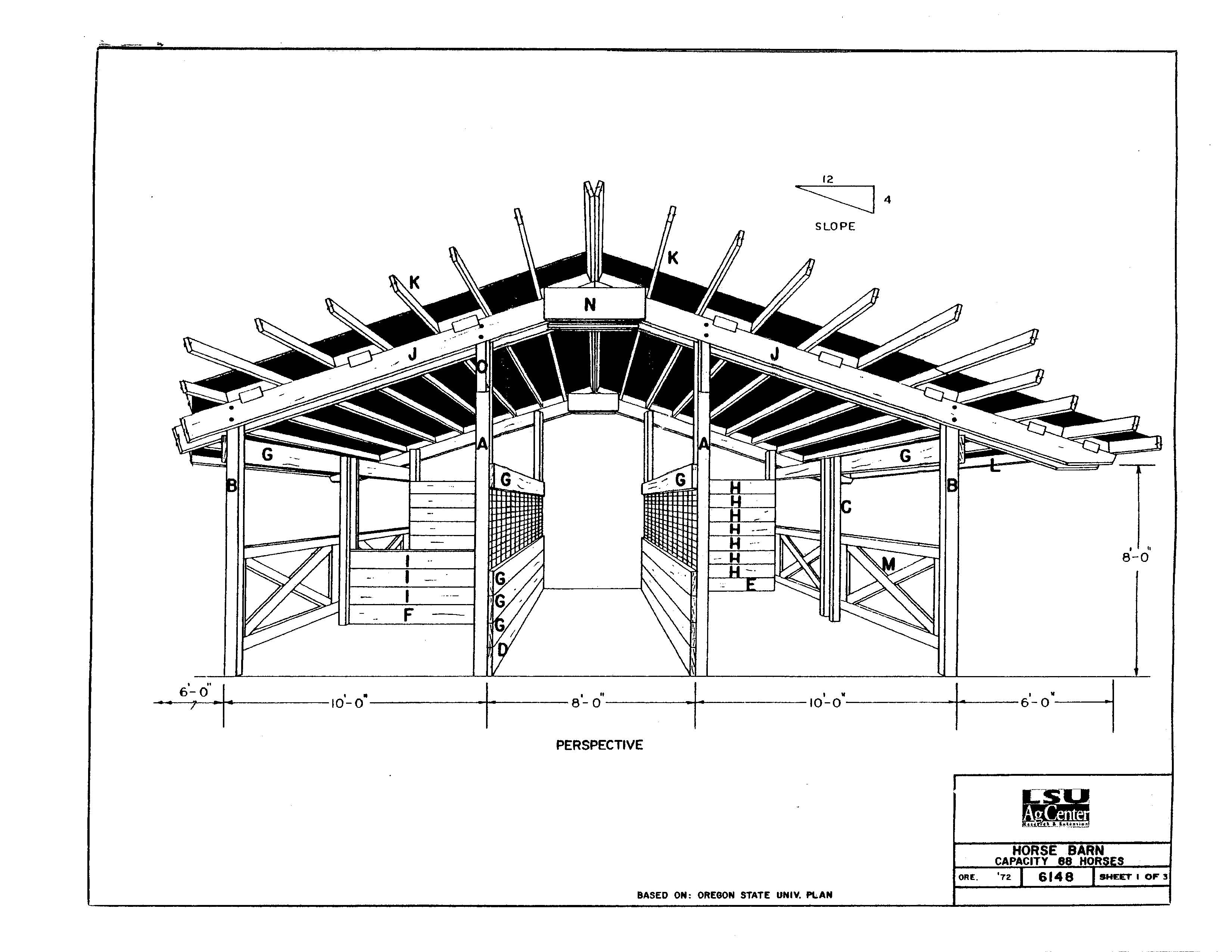 Horse Barn (for 88 horses)