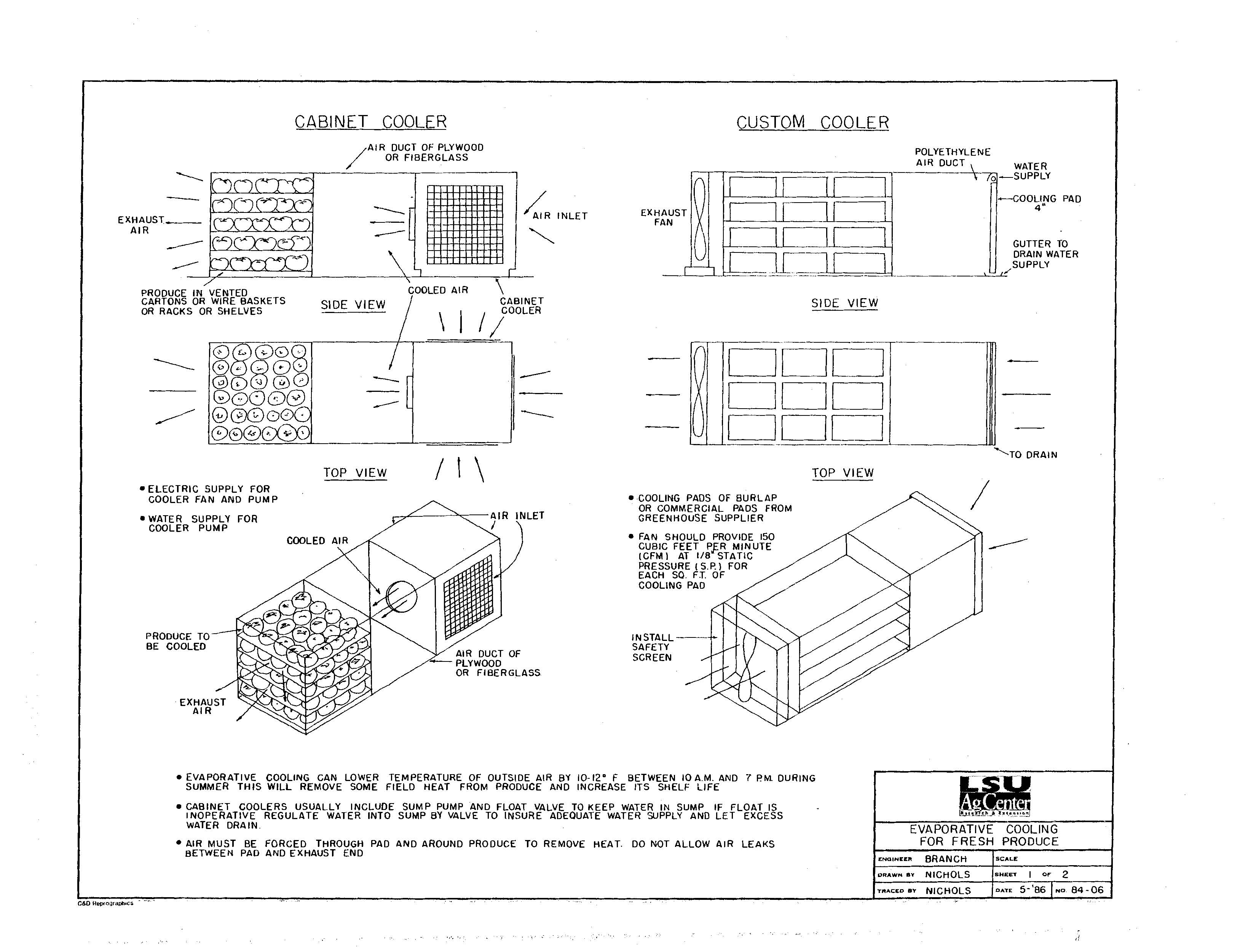 Evaporative Cooling for Fresh Produce