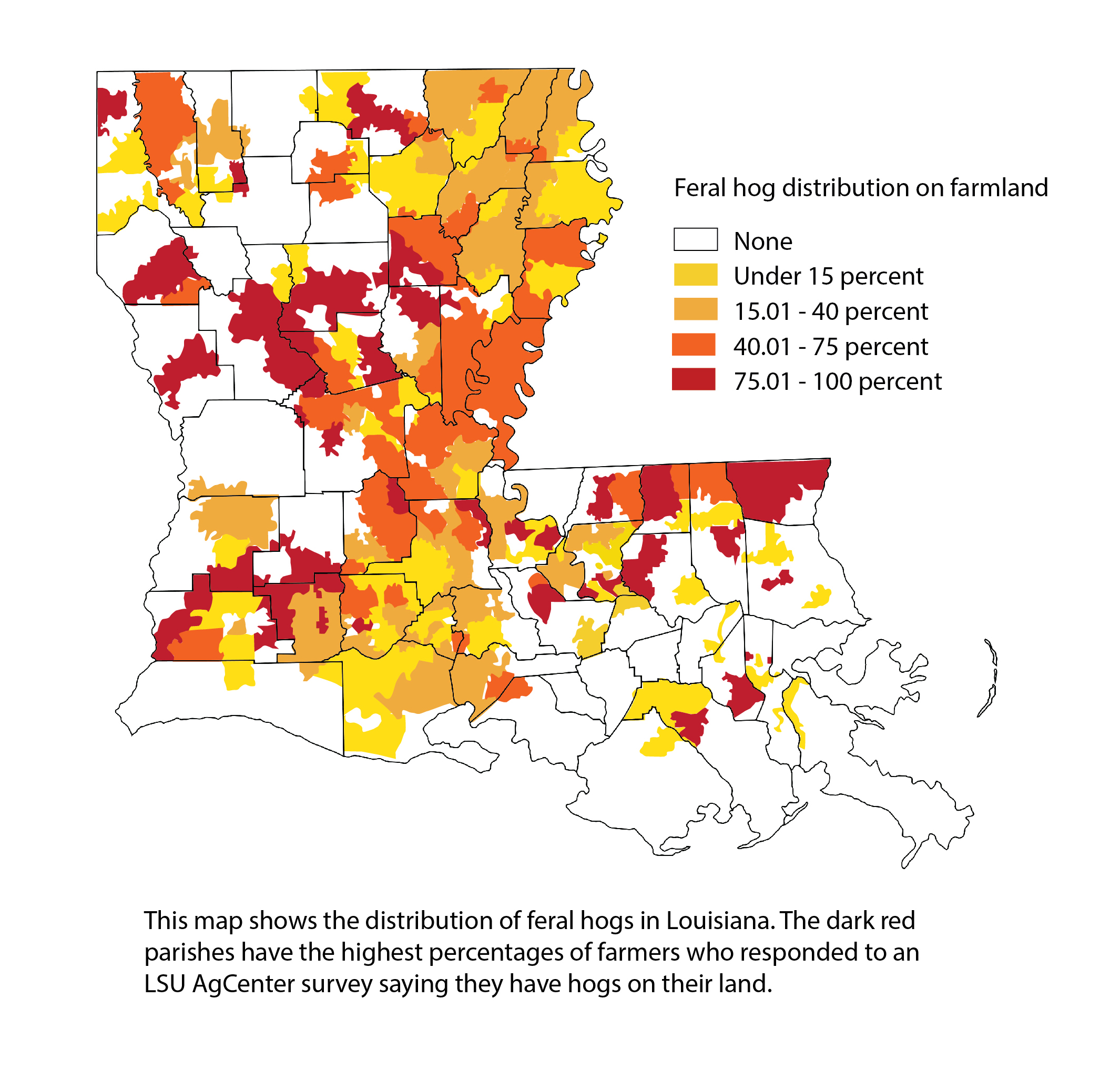 Feral hogs cause $30 million damage to La. farms