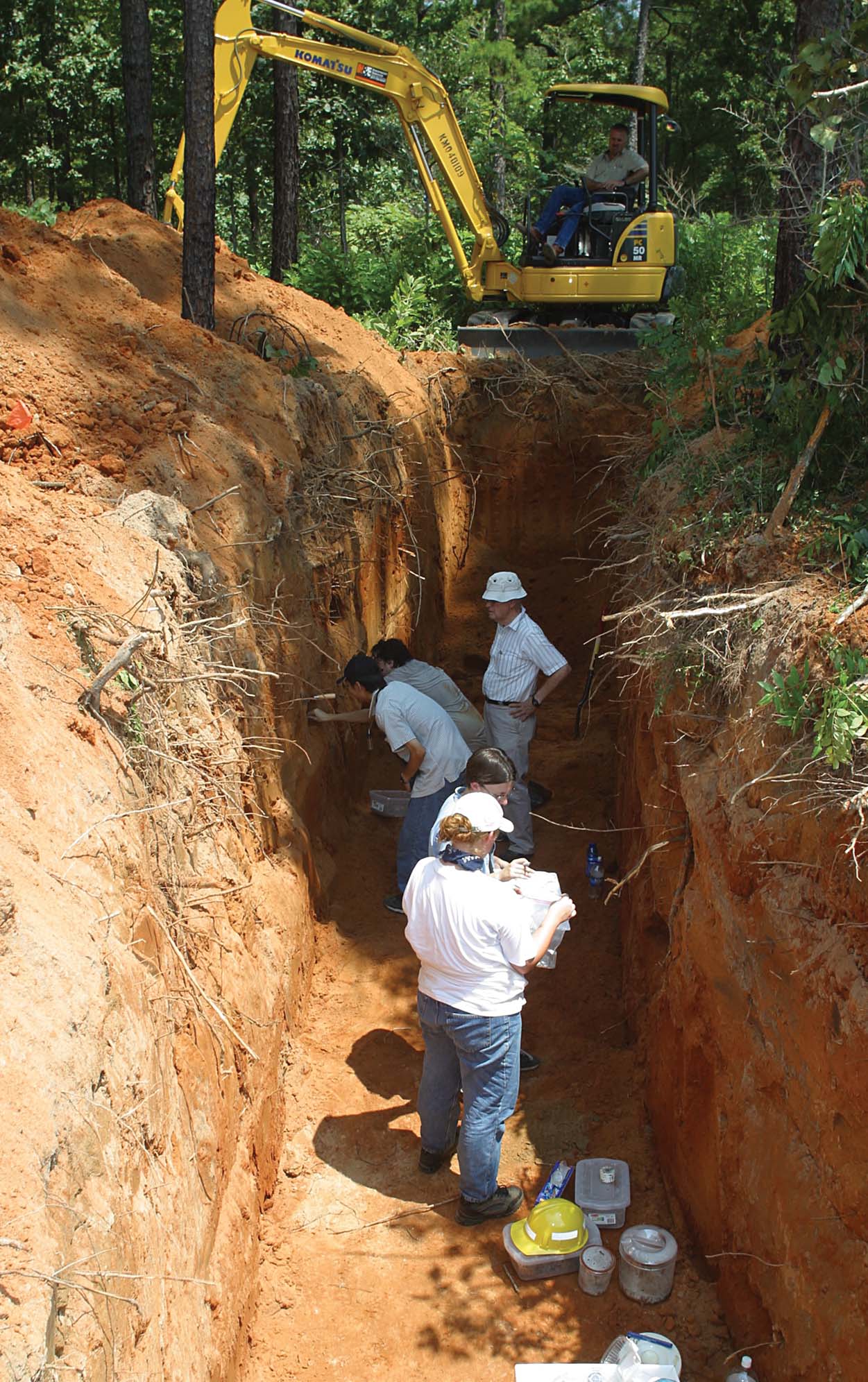 a view of the excavation
