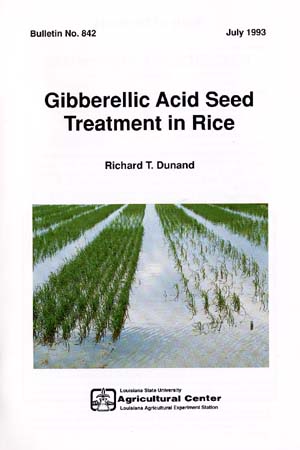 Gibberellic Acid Seed Treatment in Rice (July 1993)