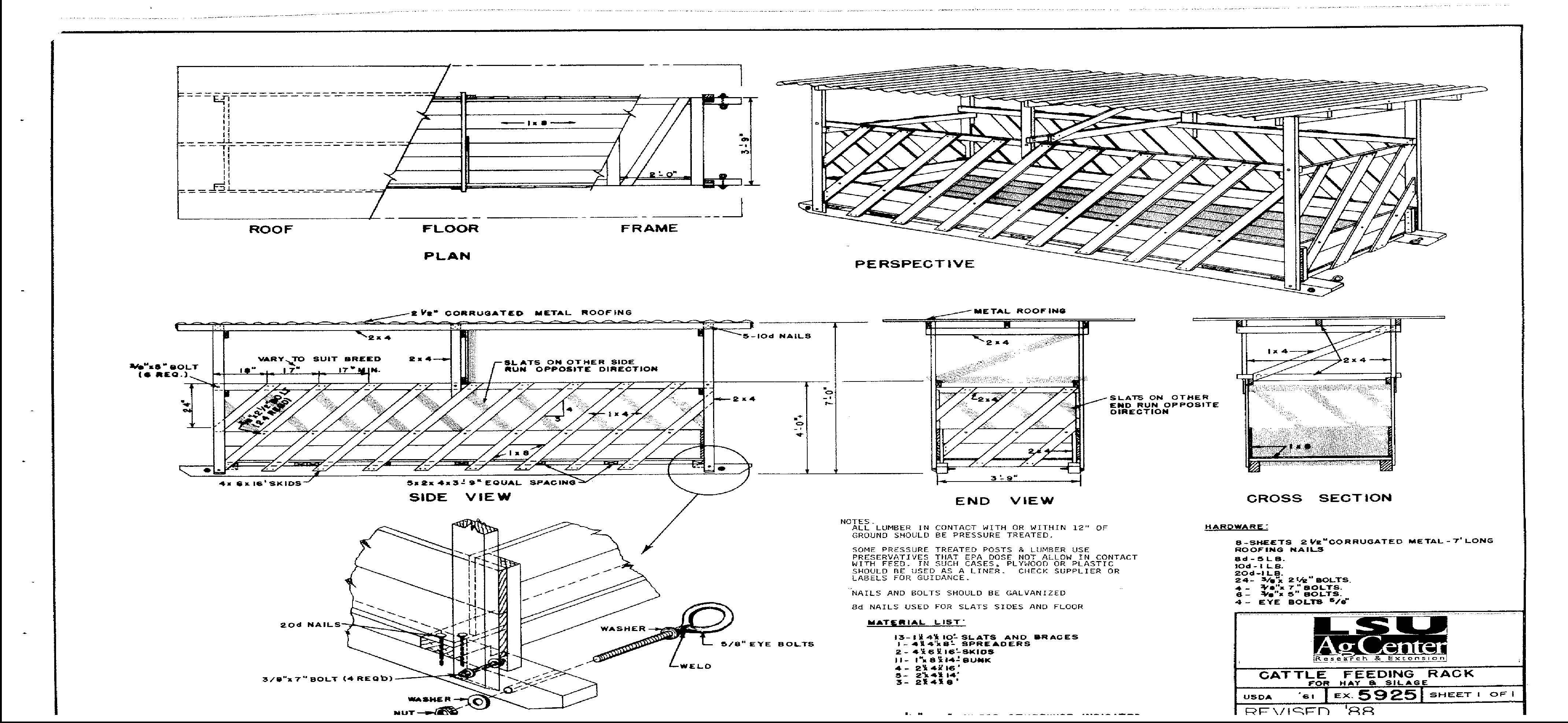 Cattle Feeding Rack for Hay and Silage